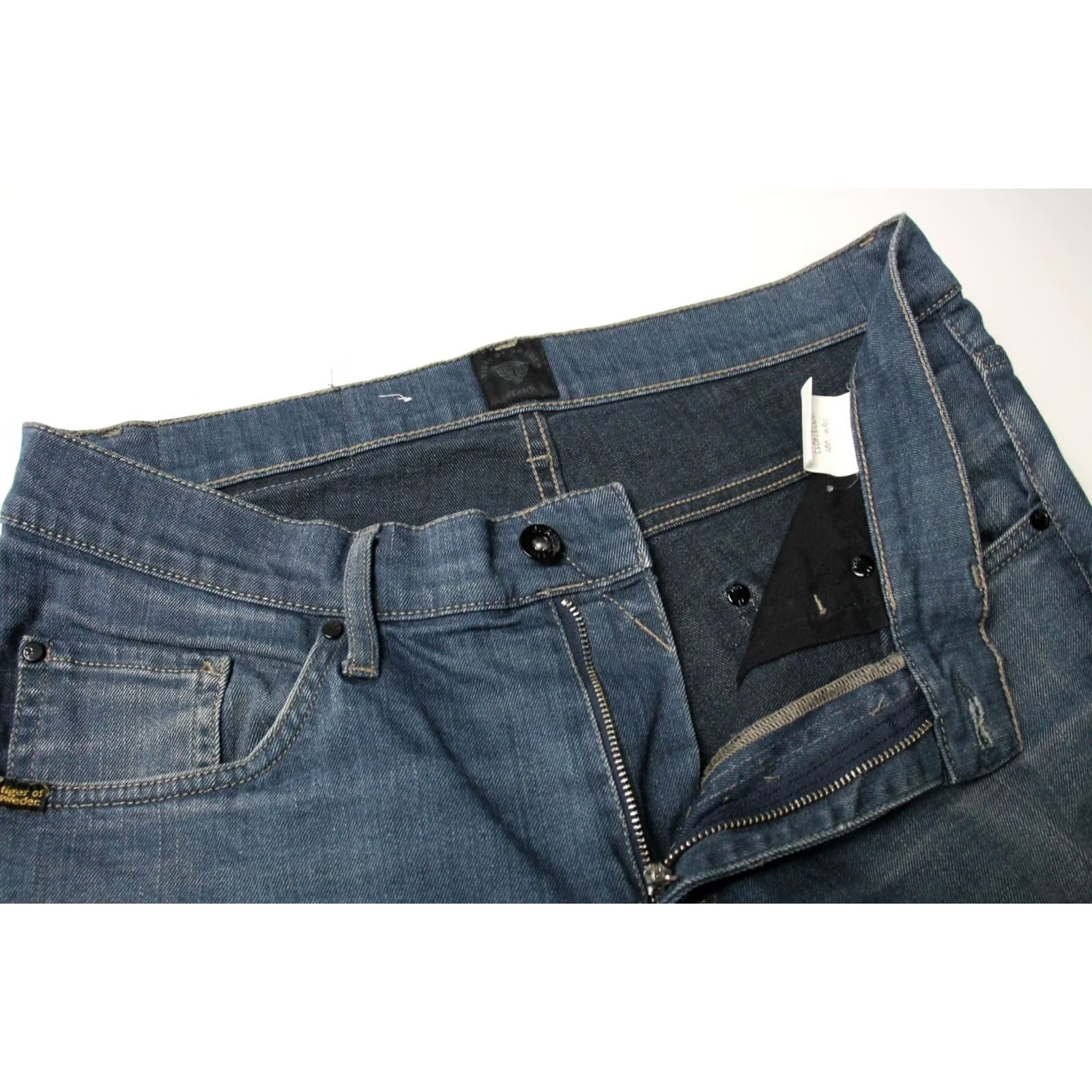 Tiger of Sweden TIGER OF SWEDEN Iggy Ivy Fuel Jeans Slim Fit W33/L34 Whiskers Faded Blue Denim Men Size US 33 - 4 Thumbnail