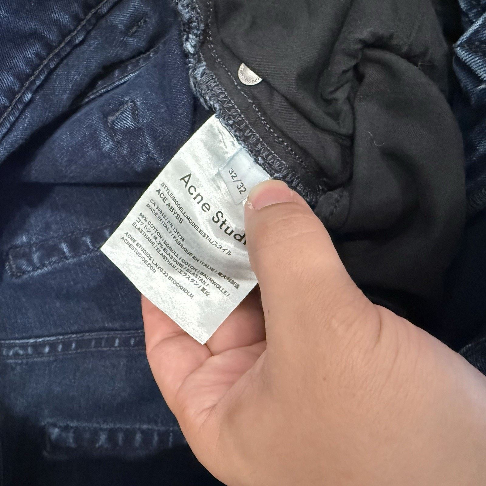 Acne Studios Acne Studios Jeans Blue Dark Wash Slim Straight Minimalist Size US 30 / EU 46 - 6 Thumbnail