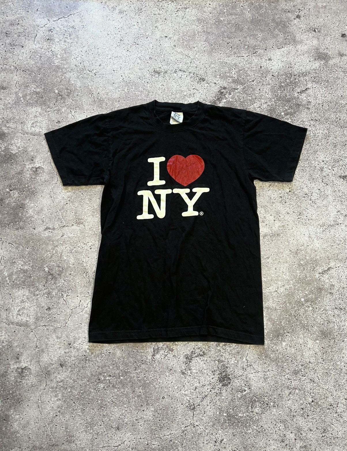 Vintage Vintage 90s Distressed I Love New York T-Shirt Size US L / EU 52-54 / 3 - 1 Thumbnail