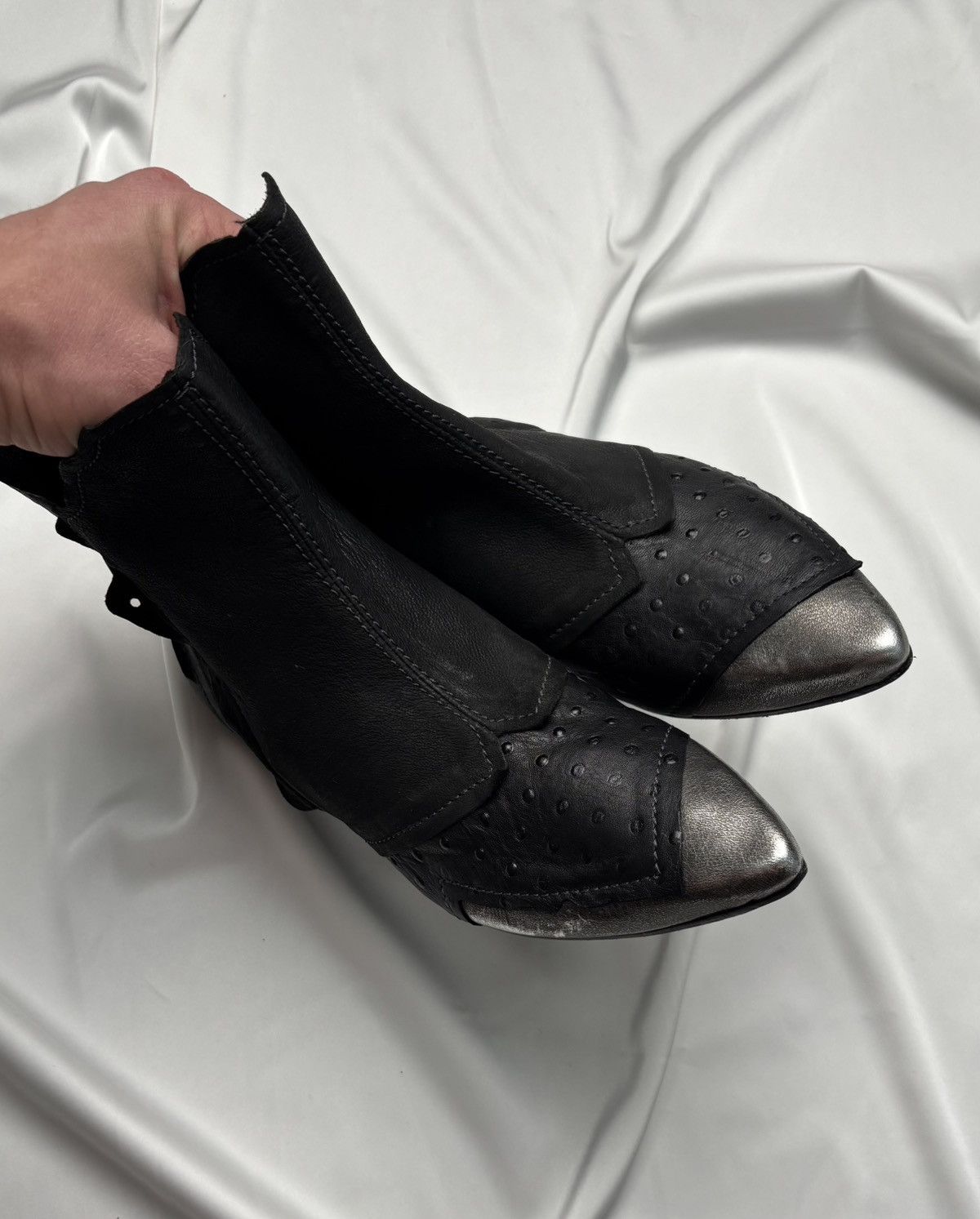 Other Black leather double zip boots like as98 Size US 9 / IT 39 - 5 Thumbnail