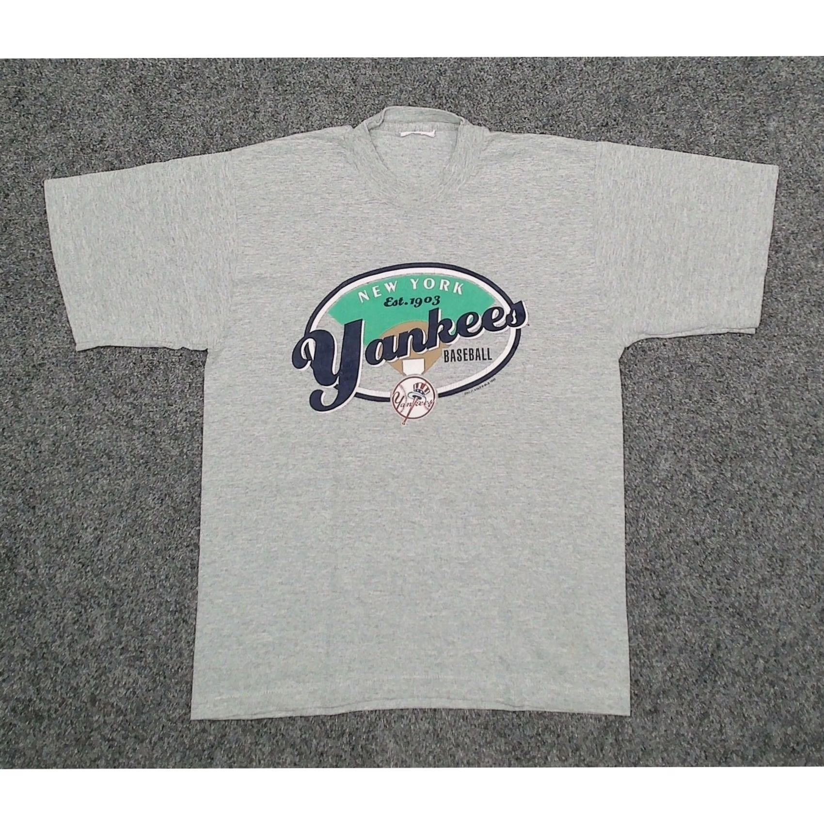 Pro Player Vintage 1993 New York Yankees Pro Player Shirt Mens Small Single Stitch Gray Size US S / EU 44-46 / 1 - 3 Thumbnail
