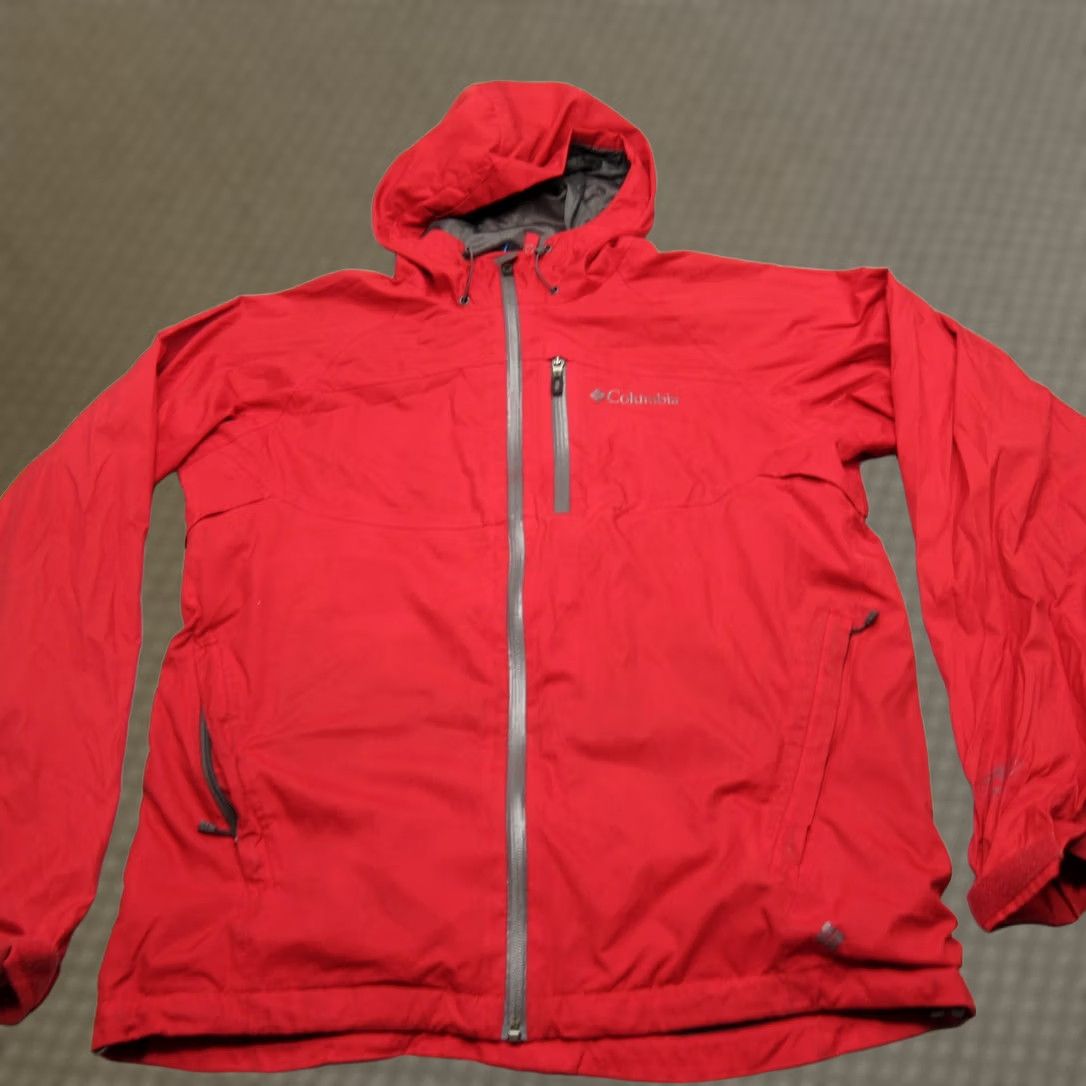 Vintage Columbia Jacket Womens Medium Red Waterproof Interchange Omni Tech Full Zip Size M / US 6-8 / IT 42-44 - 1 Thumbnail