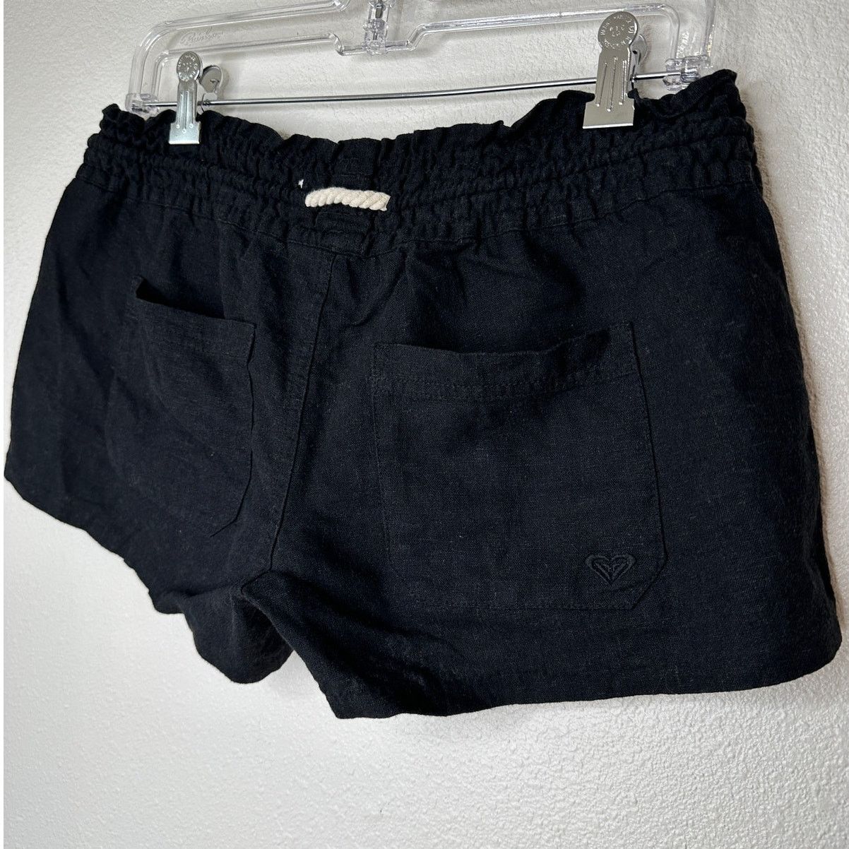 Other Roxy Oceanside Black Linen Elasticized Rope Tie Shorts M Size 28" / US 6 / IT 42 - 7 Thumbnail
