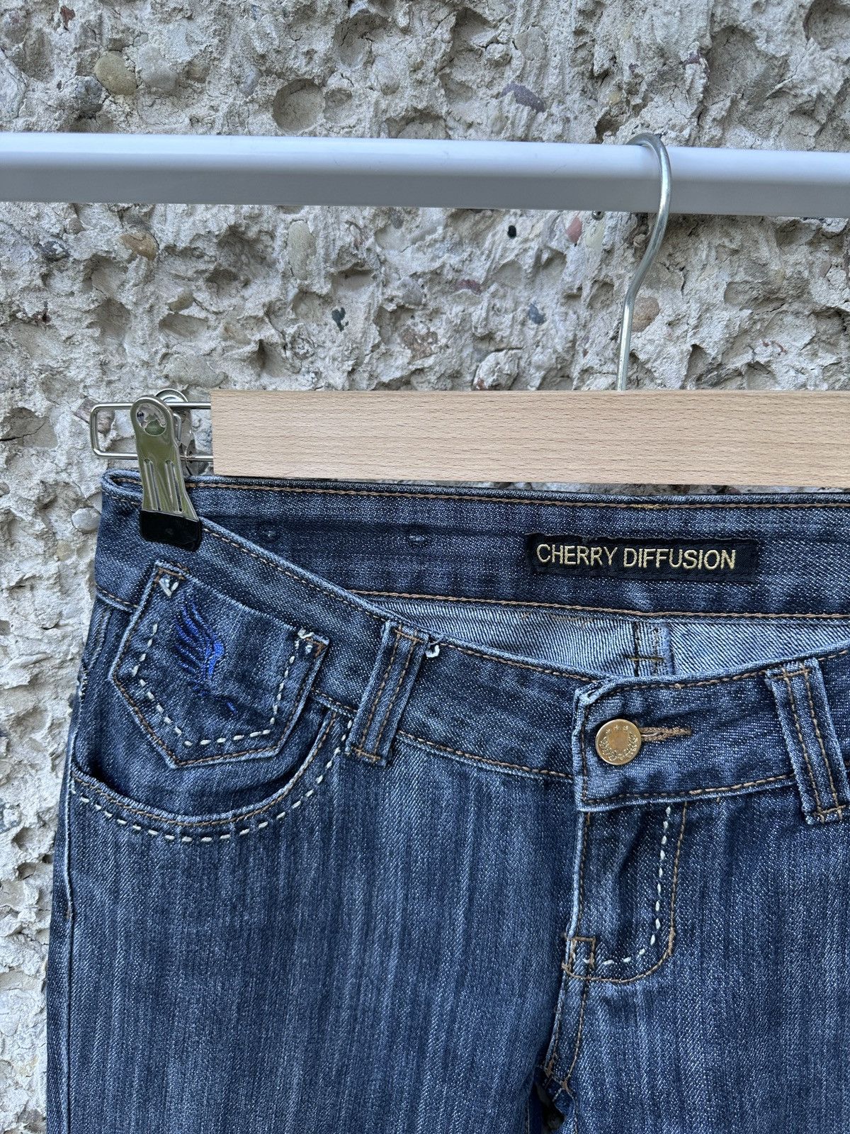Vintage Vintage Cherry diffusion y2k emroided jeans denim Size 27" / US 4 / IT 40 - 4 Thumbnail