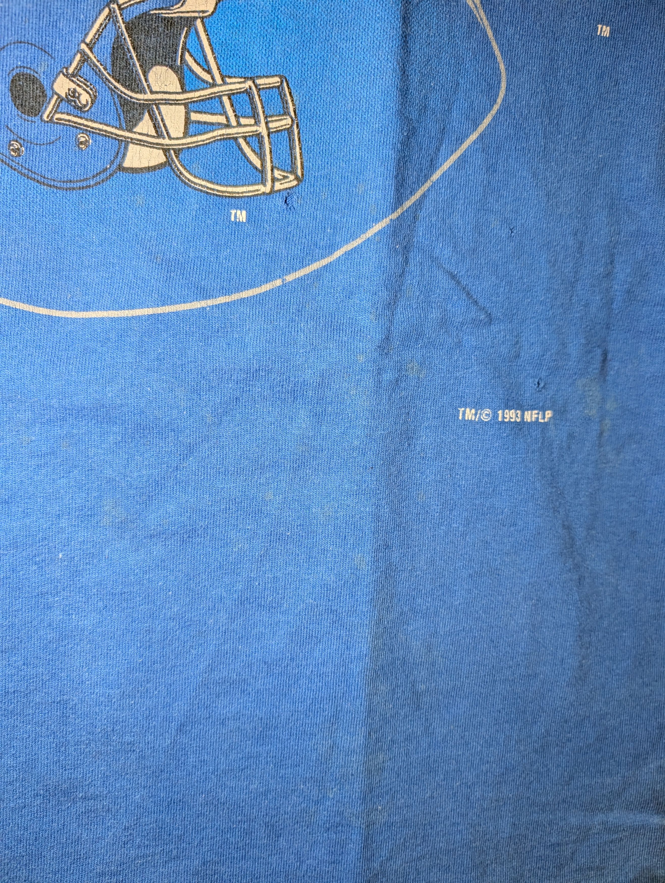NFL Vintage New York Giants Helmet Artex T-Shirt Size Large 1993 Size US L / EU 52-54 / 3 - 10 Thumbnail