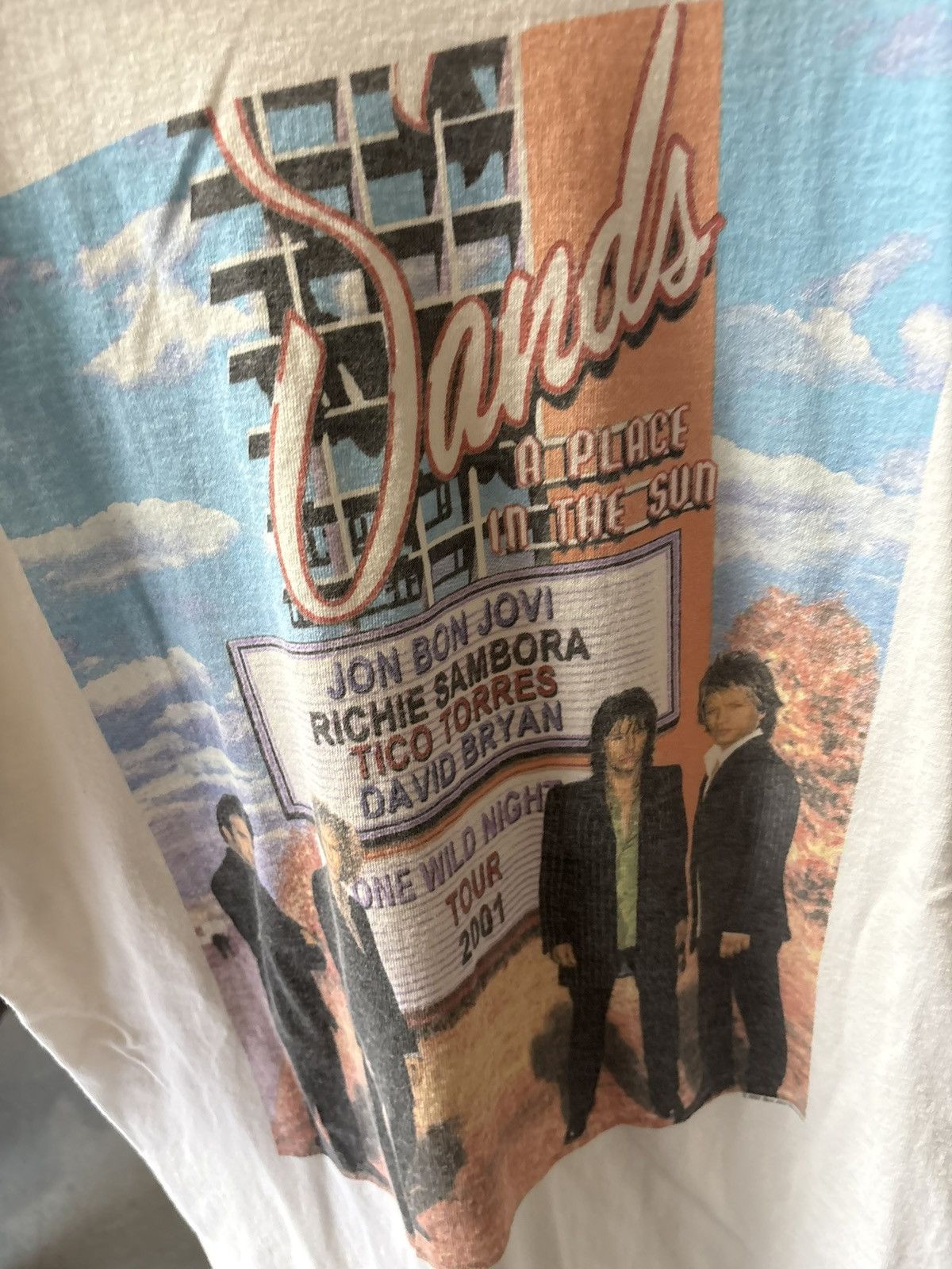 Band Tees 2001 Bon Jovi One Wild Night World Tour T-Shirt Size US XL / EU 56 / 4 - 3 Thumbnail