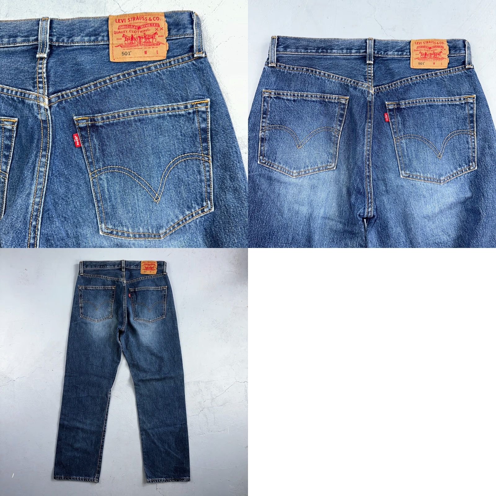Levi's VINTAGE Levi's 501 Jeans 90s Straight Leg Blue 33x32 Mens Regular Denim Cotton Mid Rise 501 Series 90s Theme: 90s Mens Size US 33 - 10 Thumbnail