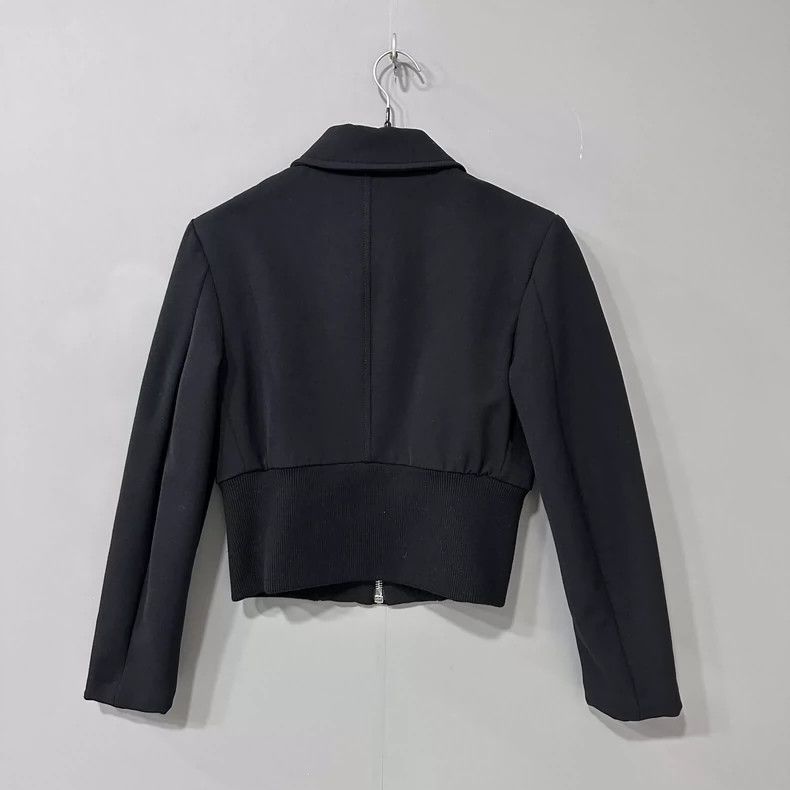 Prada Prada Size 38 Black short zipper cotton jacket 2502-Nexta Size US XS / EU 42 / 0 - 3 Thumbnail