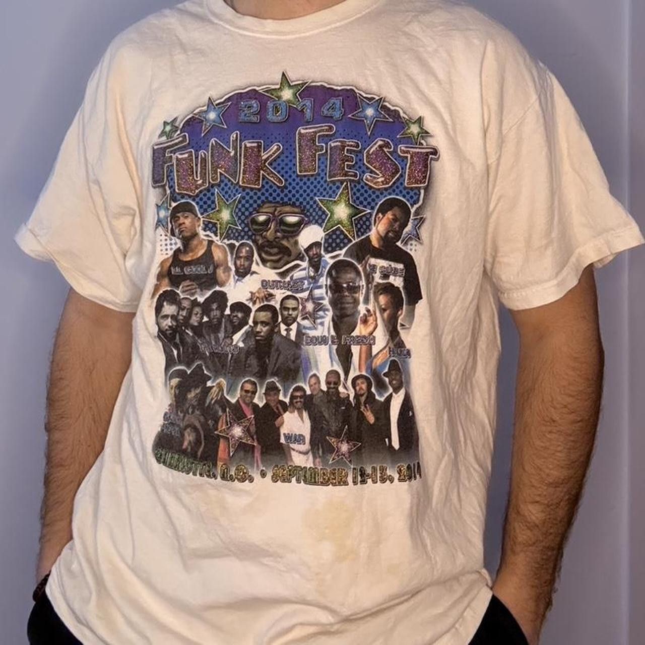 Vintage Funk Fest 2014 Festival Tee 2XL Port & Co Sparkle Stains Size US XXL / EU 58 / 5 - 1 Thumbnail