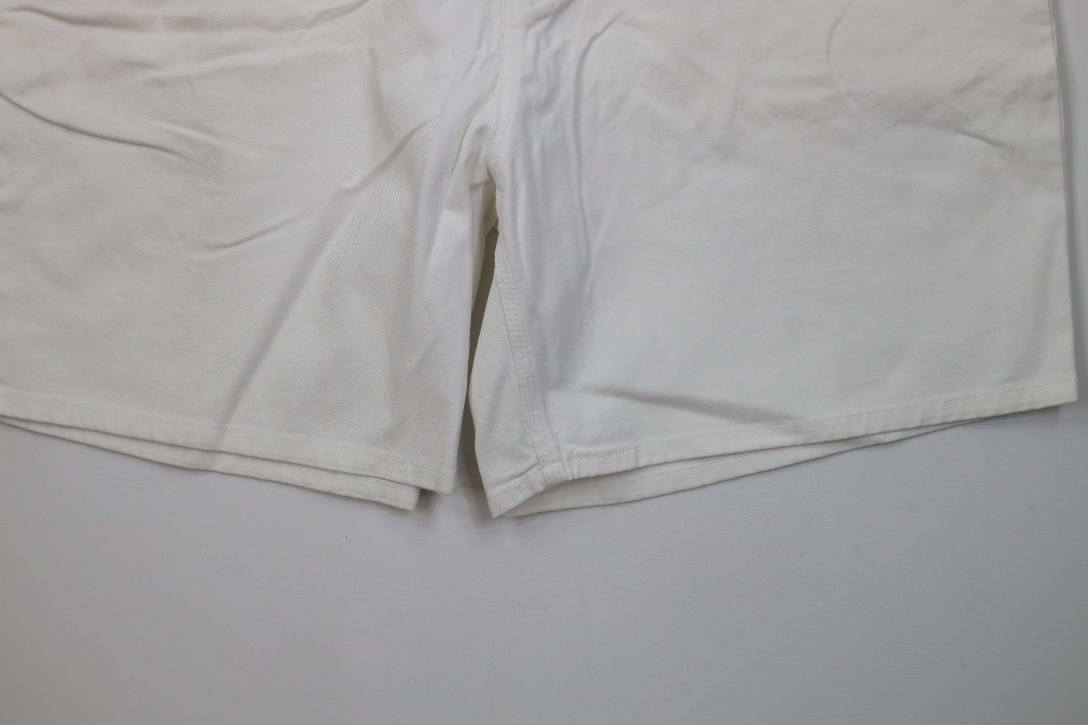 Vintage Deadstock Vintage 90s Paco Denim Jean Shorts White Cotton Size US 44 / EU 60 - 4 Thumbnail
