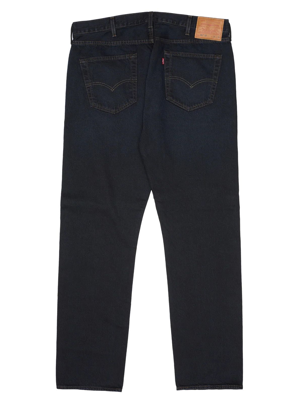 Levi's LEVI'S Premium 501 ST Black Denim Slim Taper Big E Jeans Size US 38 / EU 54 - 2 Thumbnail
