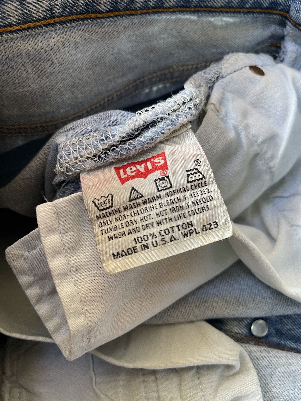 Levi's Vintage Clothing Vintage Levis Deconstructed Distressed Skirt Frayed Hem Size 31" - 15 Thumbnail
