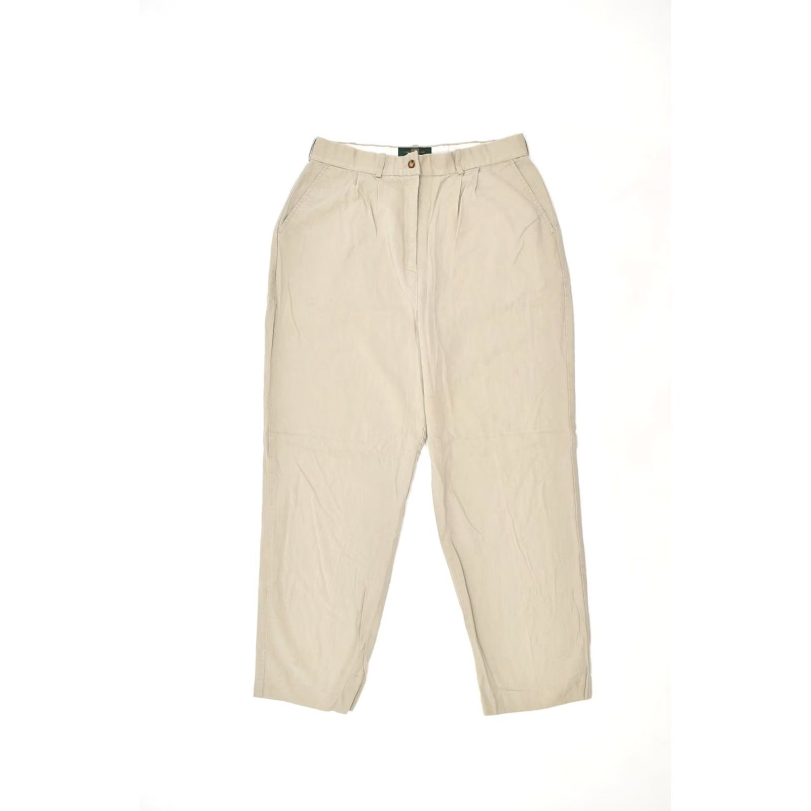 Orvis ORVIS Womens Straight Casual Trousers UK 14 Large Beige Rayon W32 L30 Size 24" / US 00 / IT 34 - 2 Thumbnail