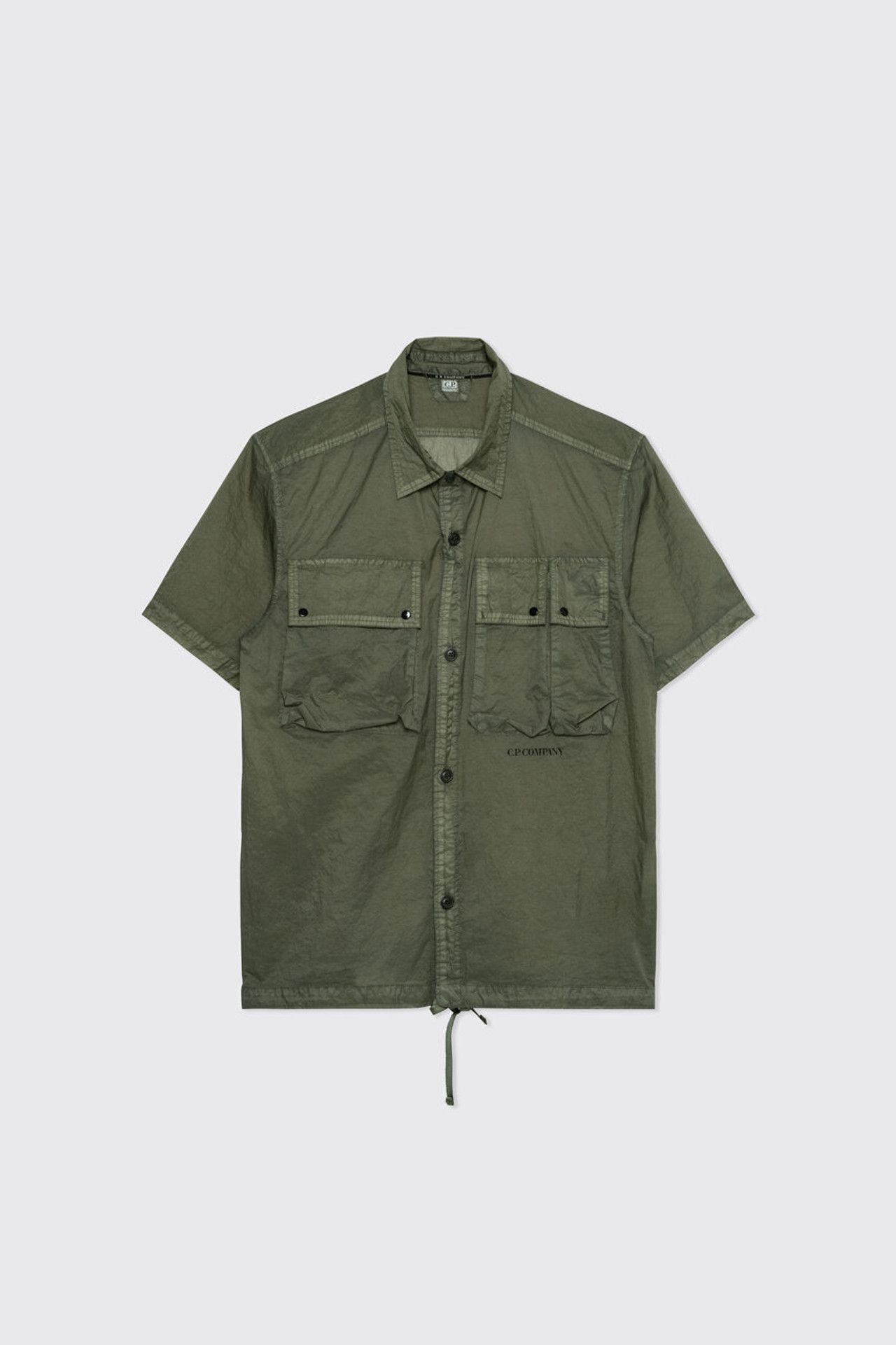 C.P. Company o1y1224 Solid Color Shirt in Military Green Size US S / EU 44-46 / 1 - 1 Thumbnail