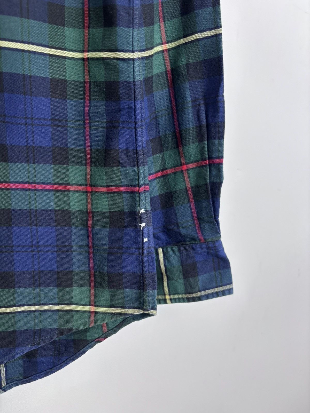 Ralph Lauren Ralph Lauren Men’s Blue Green Tartan Plaid Long Sleeve Shirt Size US XS / EU 42 / 0 - 7 Thumbnail