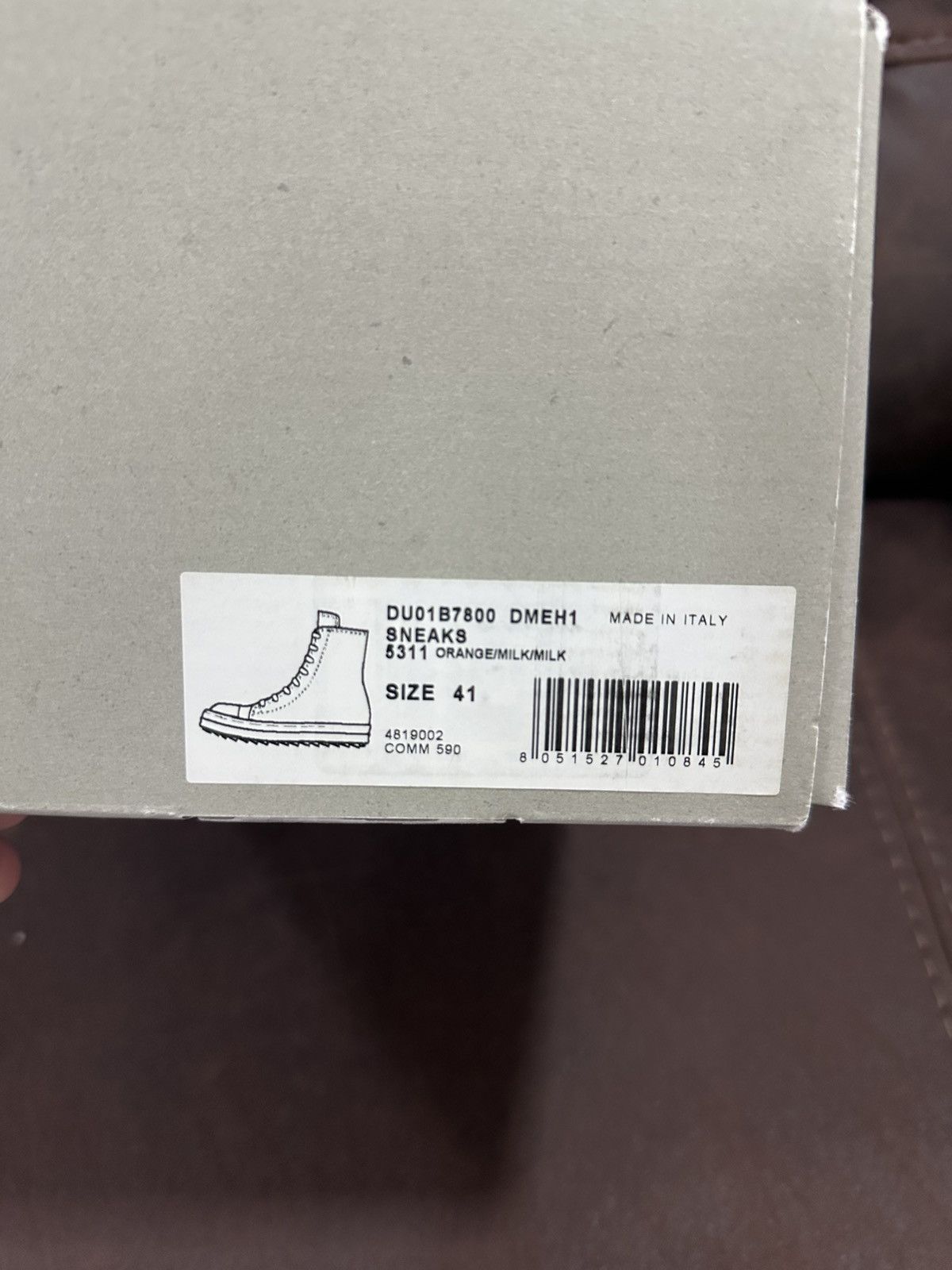 Rick Owens Drkshdw Rick Owens DRKSHDW Fogachine High Ramone Orange Milk Size 41 Size US 8 / EU 41 - 17 Thumbnail