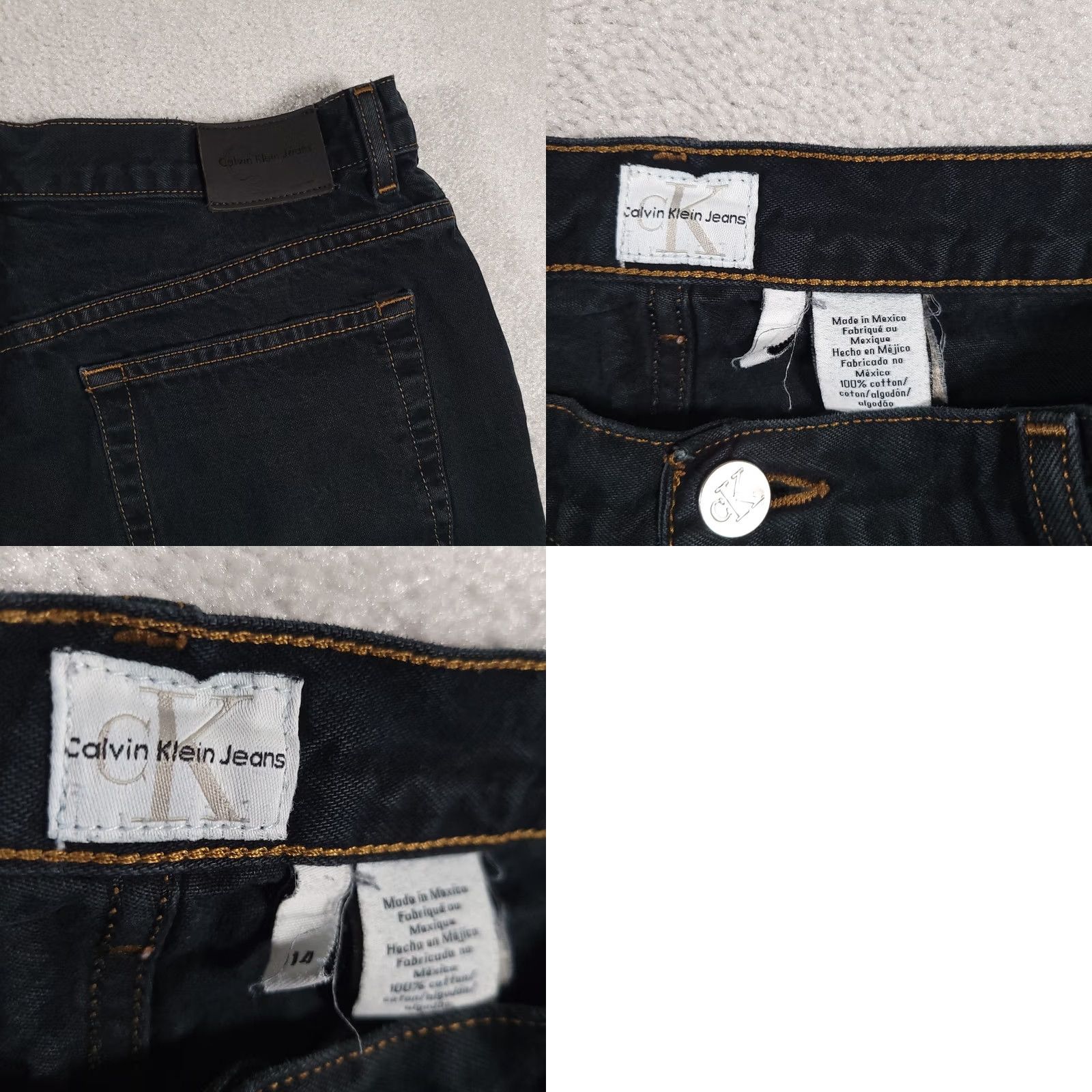 Calvin Klein Vtg Calvin Klein Jeans Women’s 14 Dark Wash Stretch Skinny Denim Jeans 90s Womens Size 36" / US 14 / IT 50 - 9 Thumbnail
