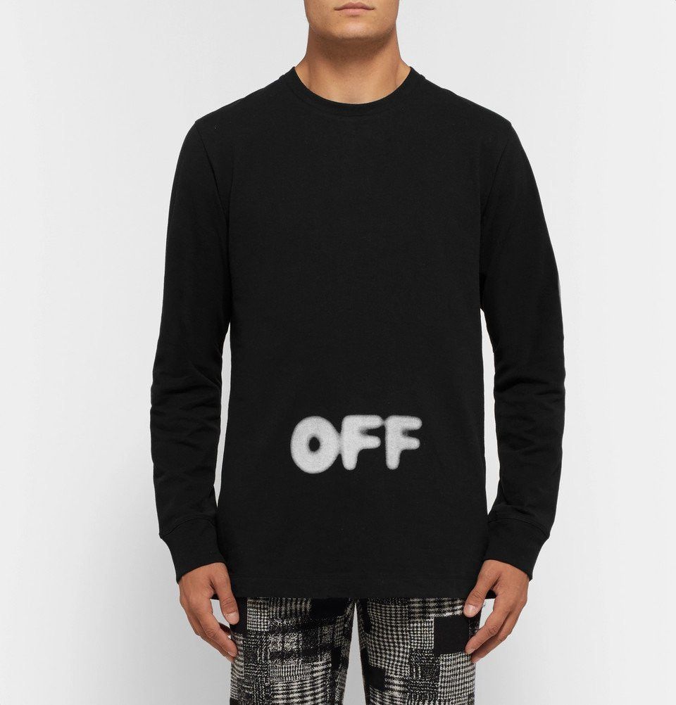 Off-White Black Kidmograph Logo T-Shirt Size US M / EU 48-50 / 2 - 2 Thumbnail