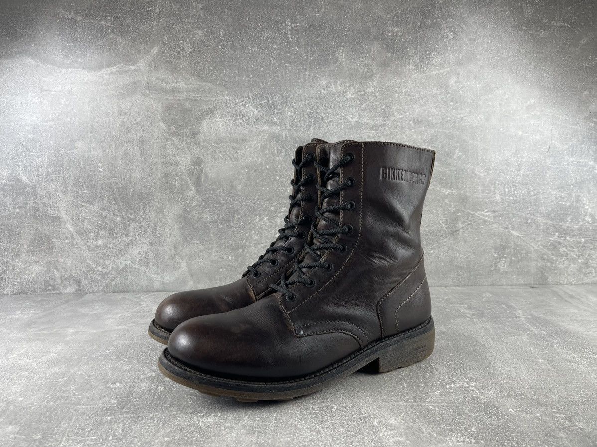 Dirk Bikkembergs Leather Combat Boots Brown Lace Up