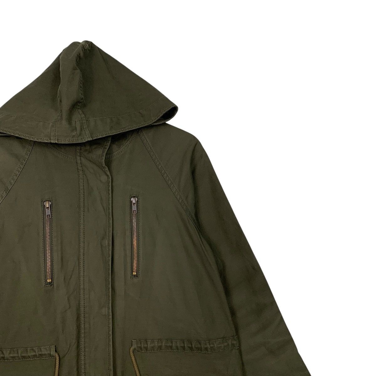 Japanese Brand MJUKA Olive Green Fish Tail Parka Free Size #2461-C110 Size US S / EU 44-46 / 1 - 3 Thumbnail