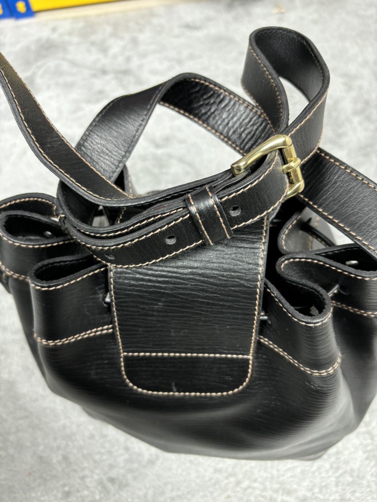 Porsche Design Vintage Porshe Handmade Germany Bucket Leather Bag Size ONE SIZE - 9 Thumbnail
