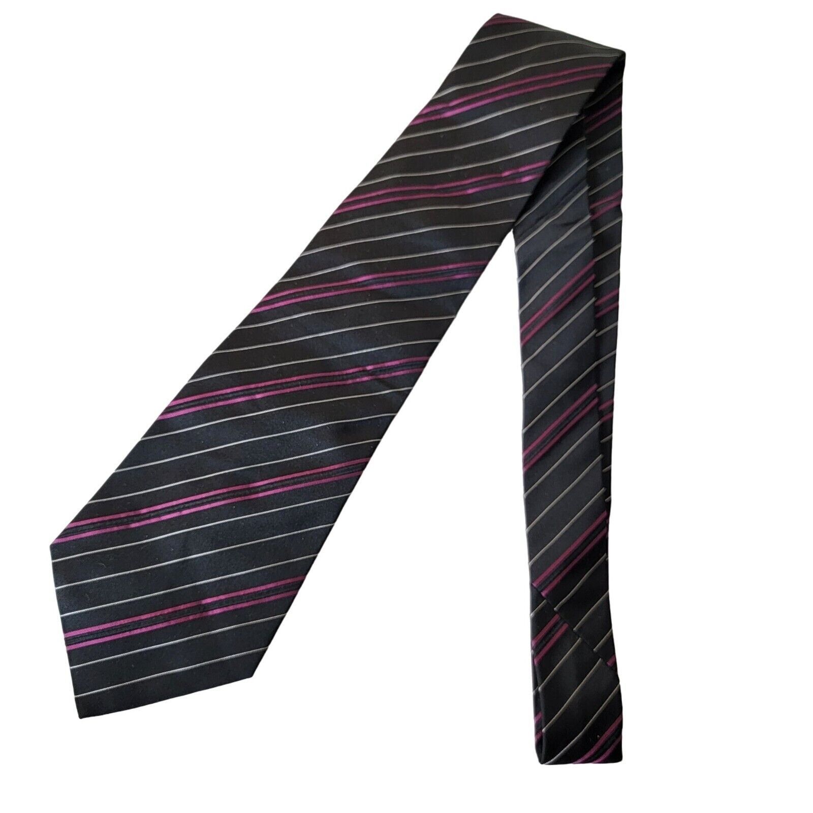 Ralph Lauren Ralph Lauren Purple Label 100% Silk Repp Neck Tie Mens Black Size ONE SIZE - 5 Thumbnail