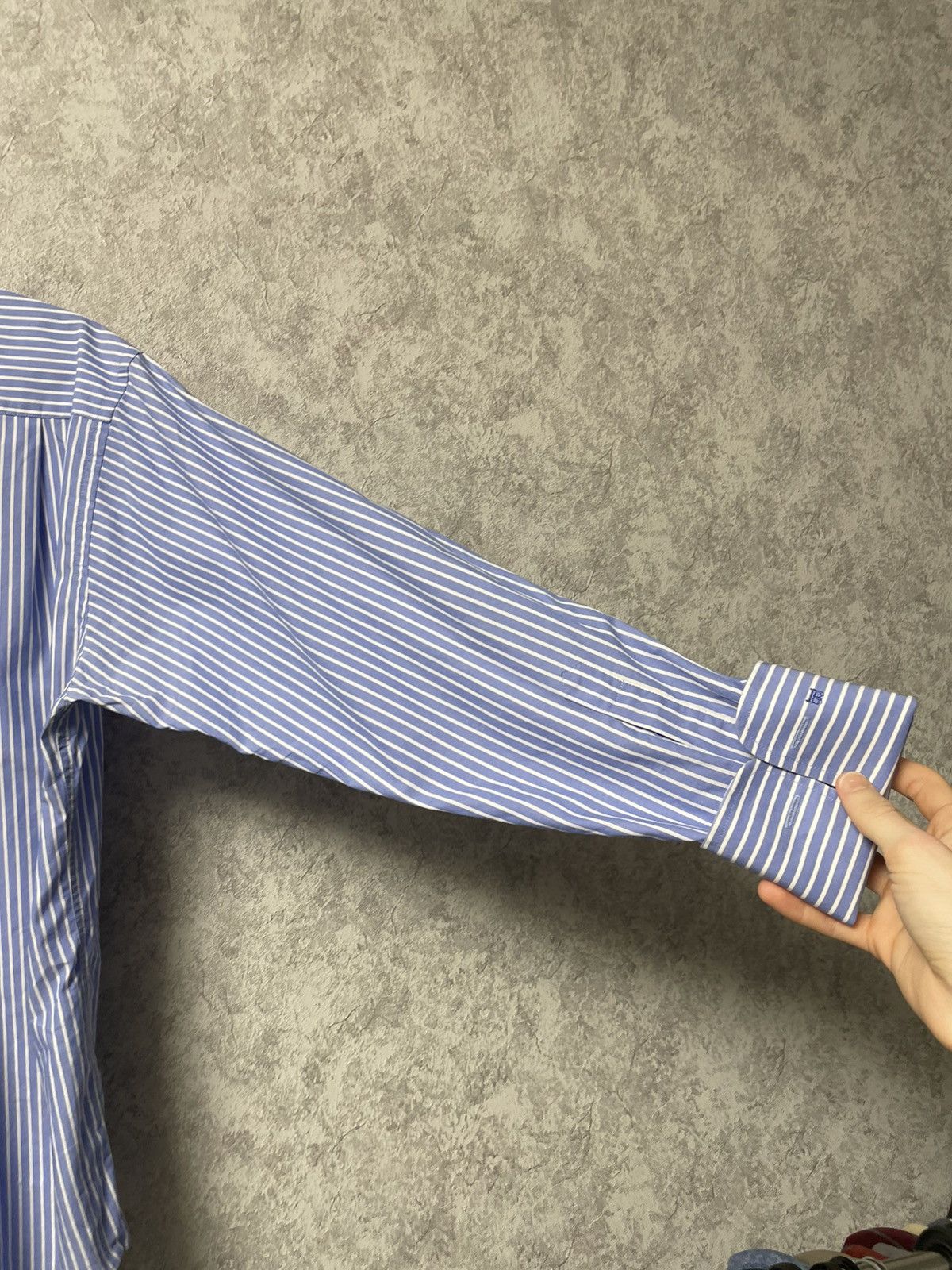 Balmain Vintage Balmain Business Stripe Shirt w/ French Cuffs 16½/42 Size US XL / EU 56 / 4 - 25 Thumbnail