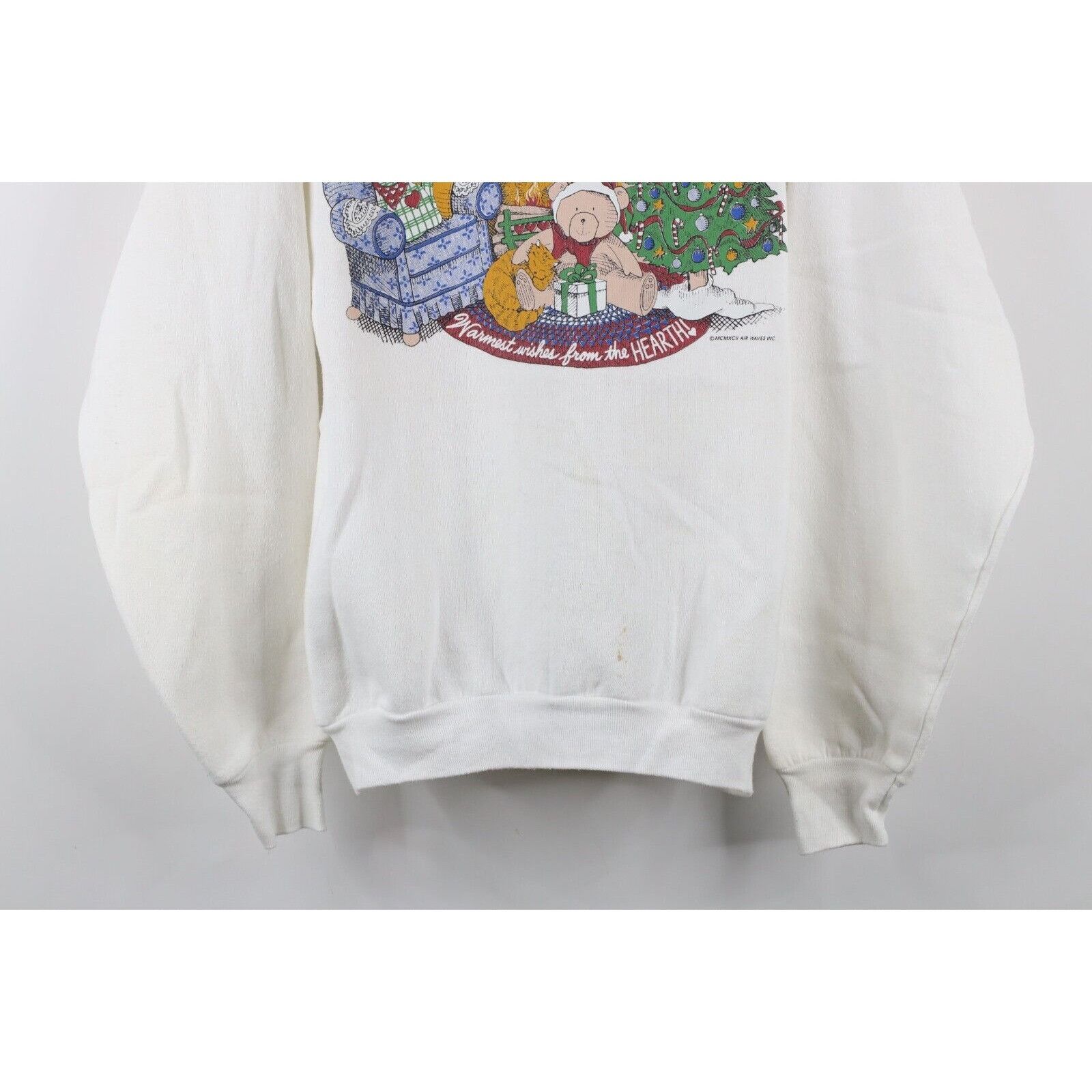 Vintage Vintage 90s Streetwear Distressed Christmas Sweatshirt Size XL / US 12-14 / IT 48-50 - 3 Thumbnail
