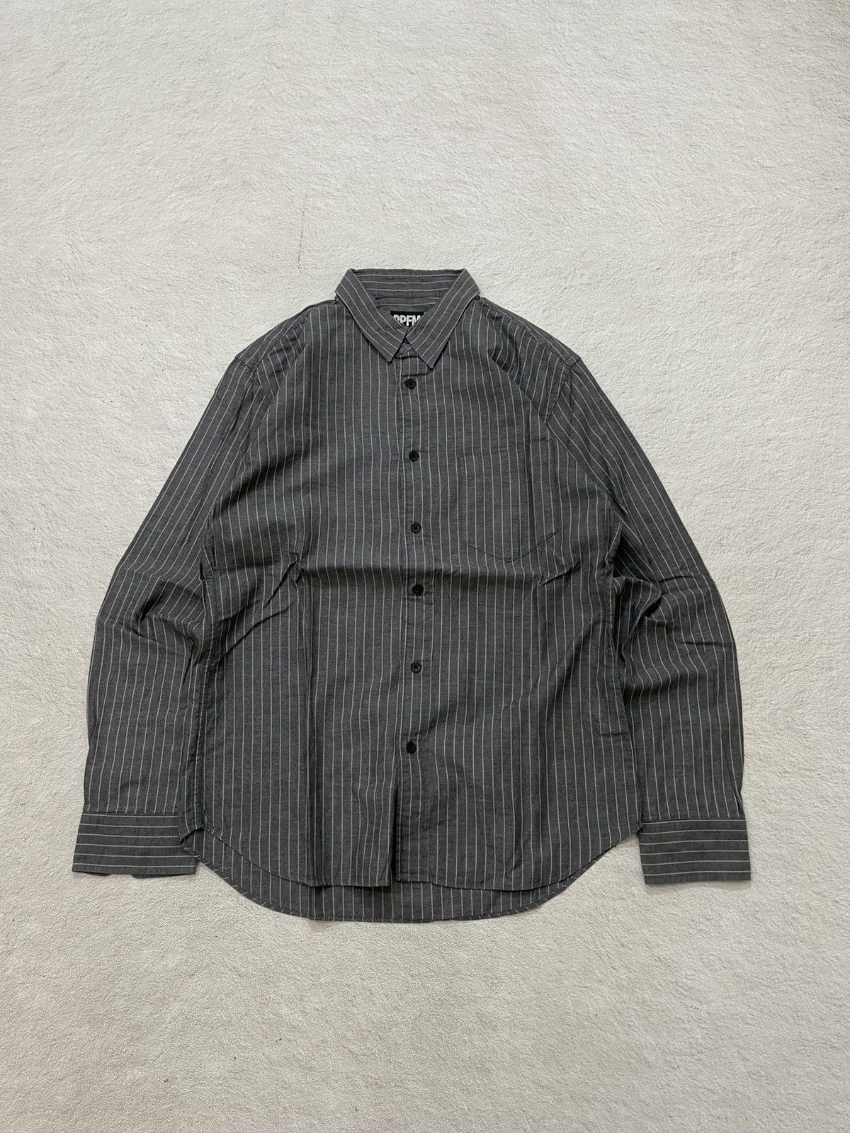 PPFM 2000s PPFM Stripped Long Shirt Japan Archive Y2K Ifsix Y2K Size US M / EU 48-50 / 2 - 1 Thumbnail
