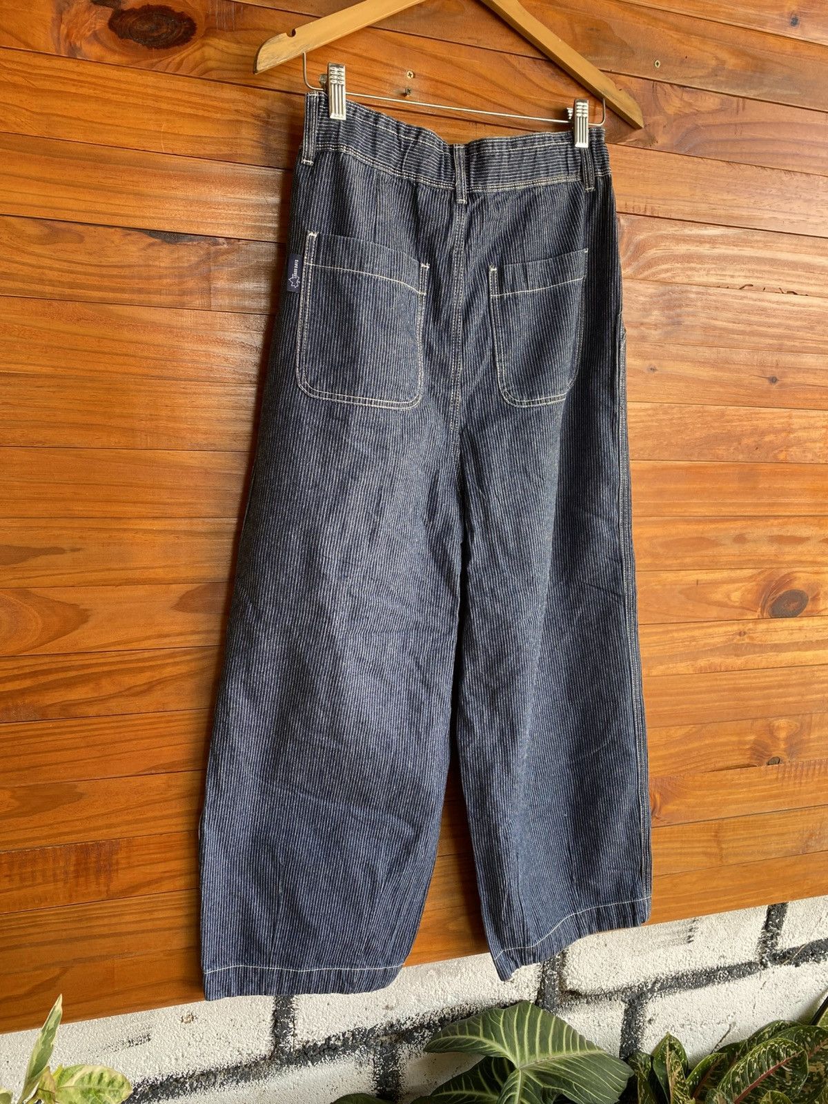 Japanese Brand LOGOS DAYS Hickory Stripe Denim Pants Wide Leg Jeans Size US 28 / EU 44 - 14 Thumbnail