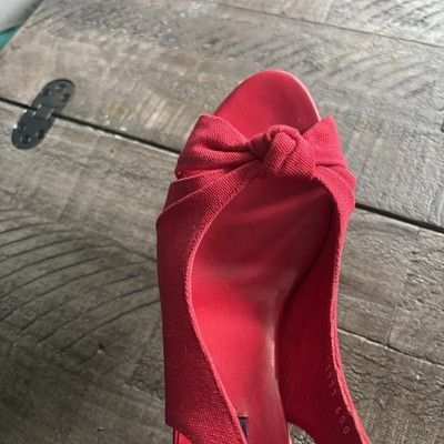Ralph Lauren Ralph Lauren Collection Womens Knot Slingback Heels Red Made Size US 9.5 / IT 39.5 - 6 Thumbnail