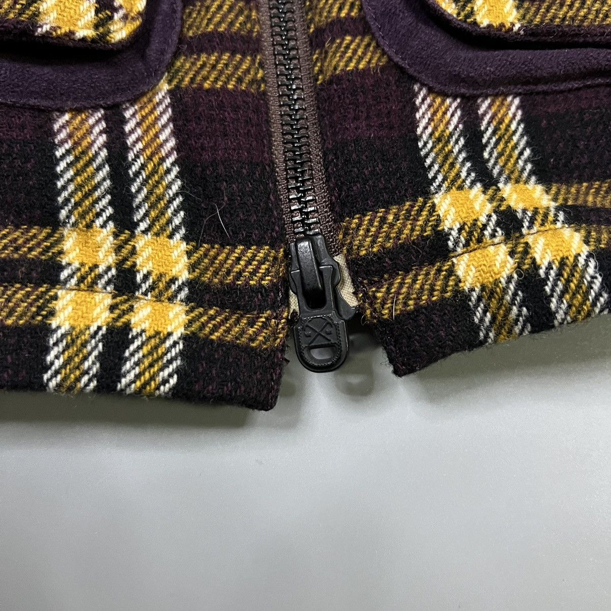 White Mountaineering White Mountaineering Leather Plaid Wool Jacket Size US M / EU 48-50 / 2 - 7 Thumbnail
