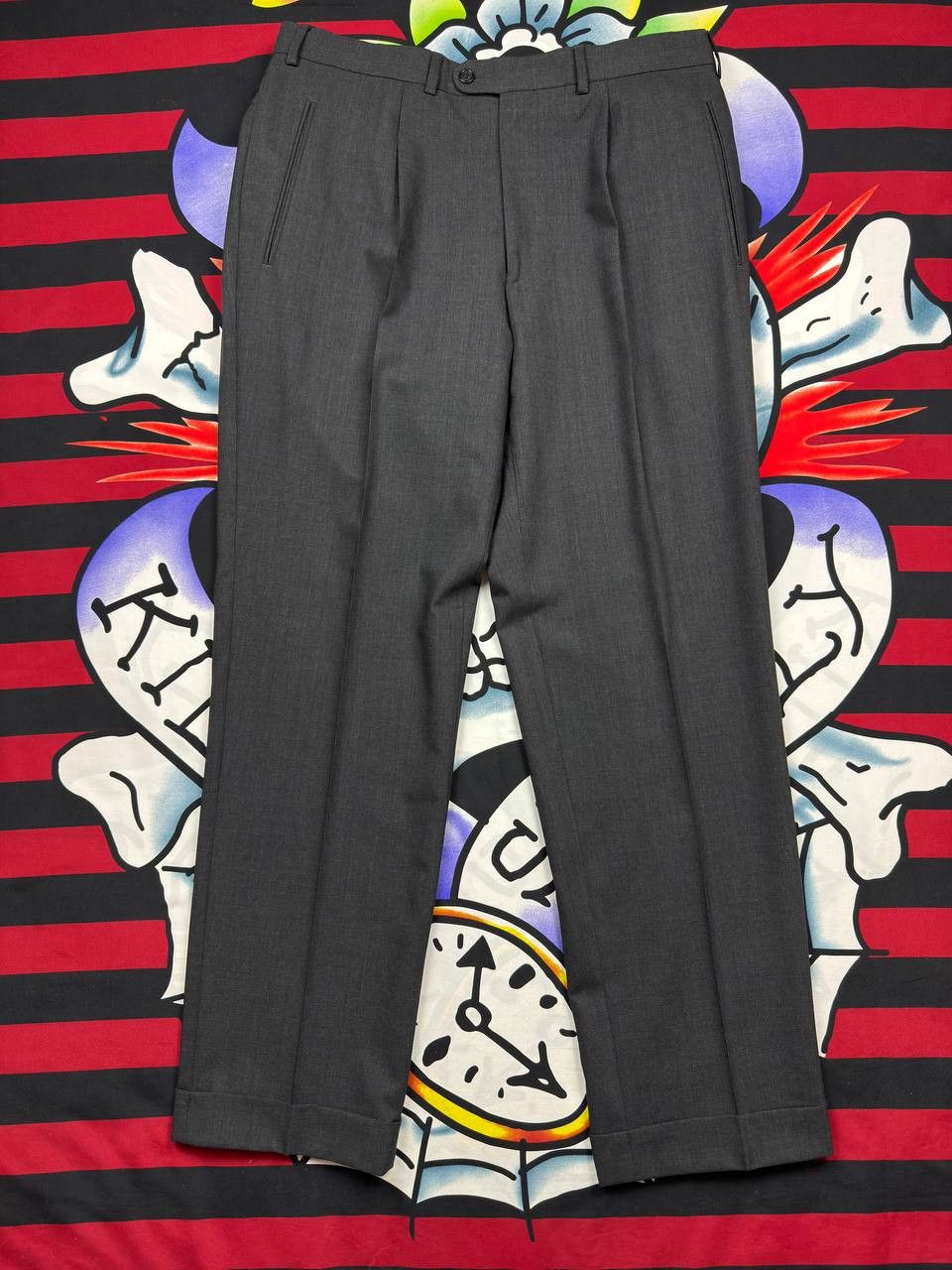 Burberry Burberry Mens Suit Wool Luxury Blazer Jacket & Pants Size 52L - 6 Thumbnail