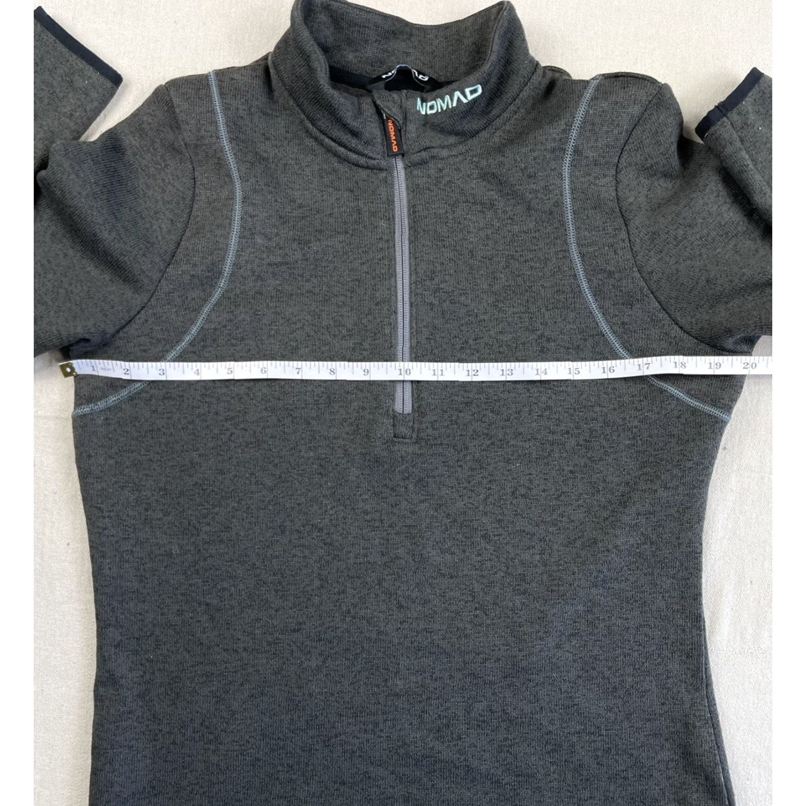 Nomad Nomad Slaysman 1/4 Zip Fleece Synchilla Ski Hiking Sz L Dark Gray Mock Sweatshirt Mens Size L / US 10 / IT 46 - 4 Thumbnail