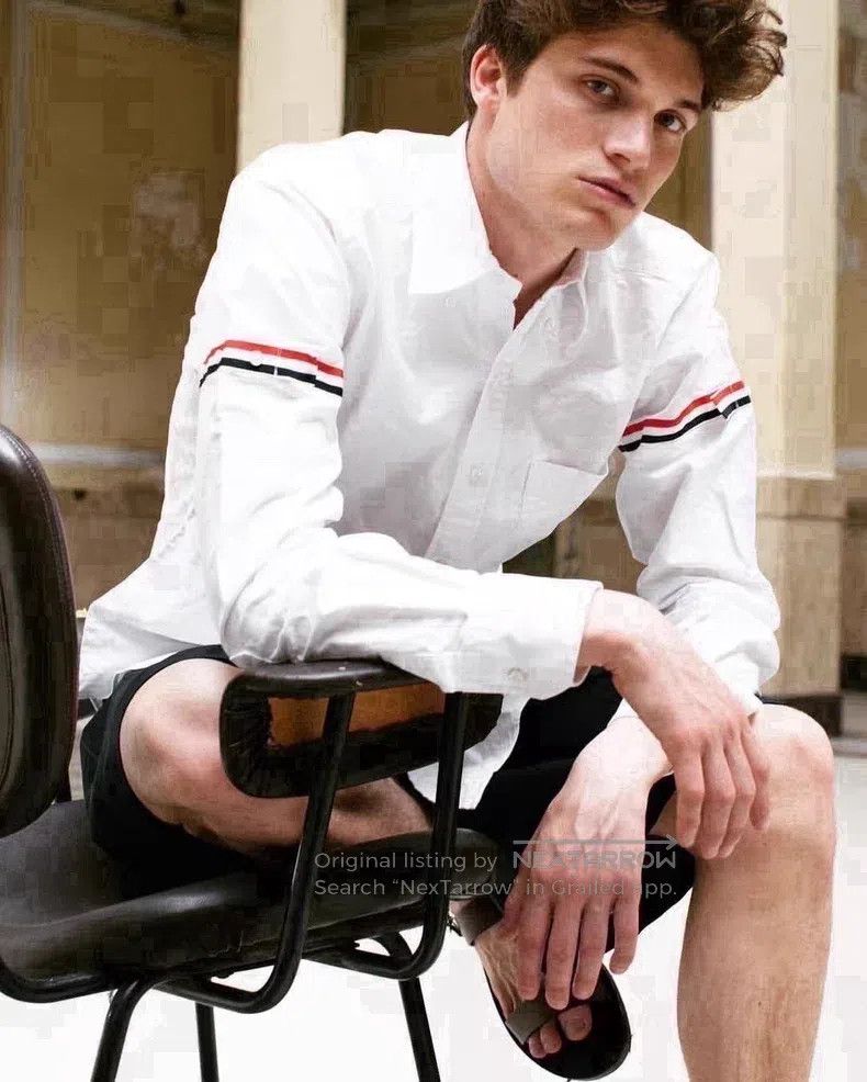 Thom Browne Thom Browne Classic Double Sleeve Badge Shirt Size US M / EU 48-50 / 2 - 8 Thumbnail