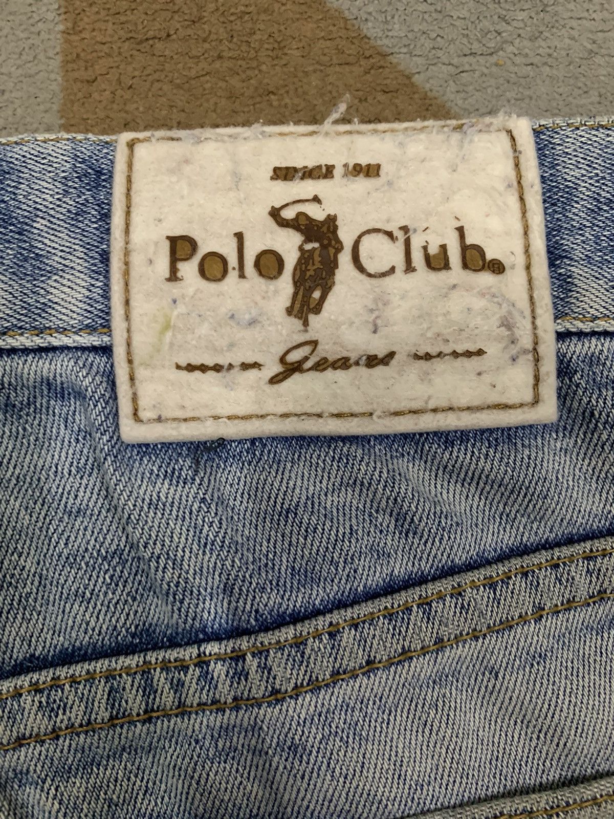 Polo Ralph Lauren × RRL Ralph Lauren Vintage Polo Club Baggy Rusty Mud Washed Patches Jeans Size US 31 - 13 Thumbnail