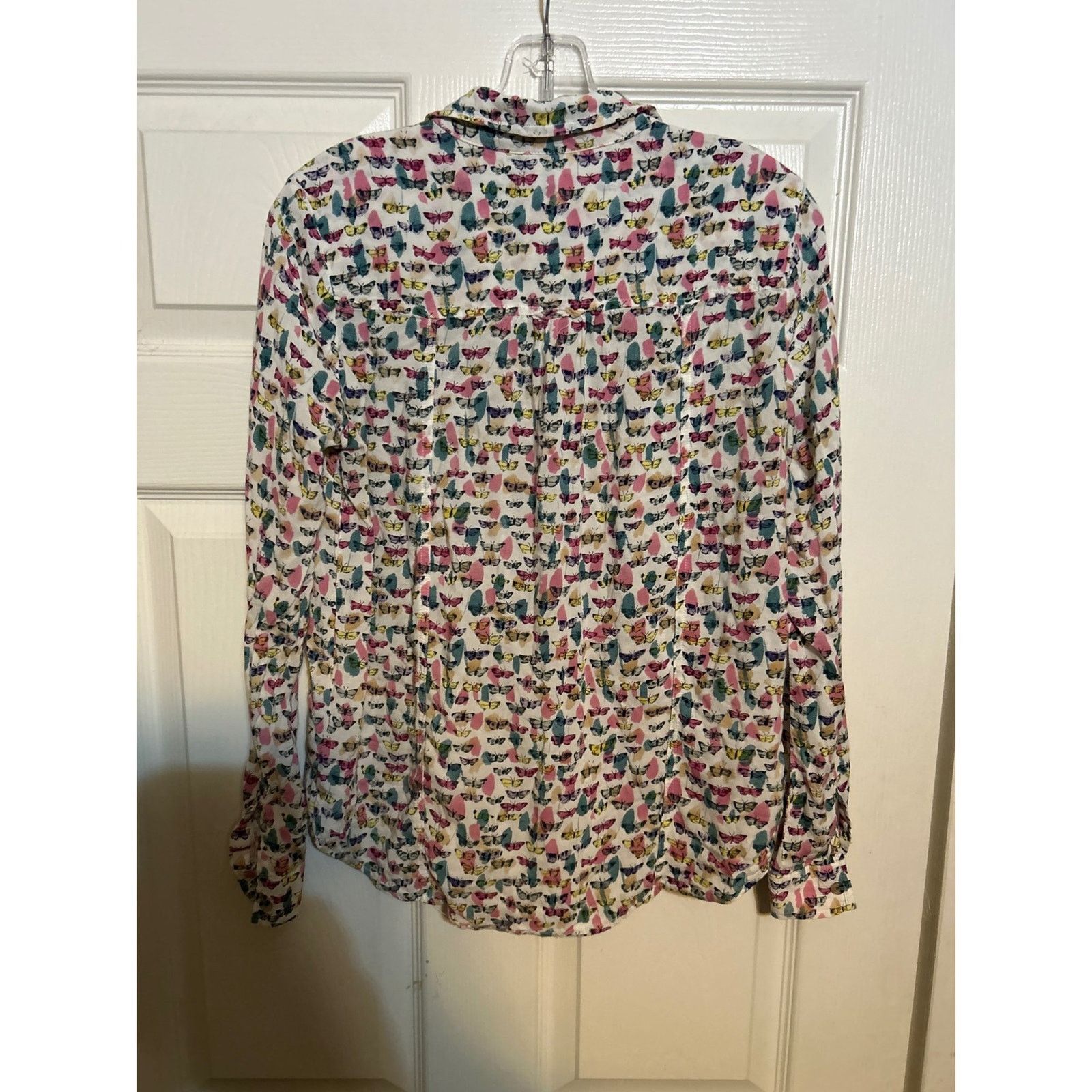 Anthropologie Maeve by Anthropologie Butterfly Button Down Blouse Size 4 Size S / US 4 / IT 40 - 4 Thumbnail