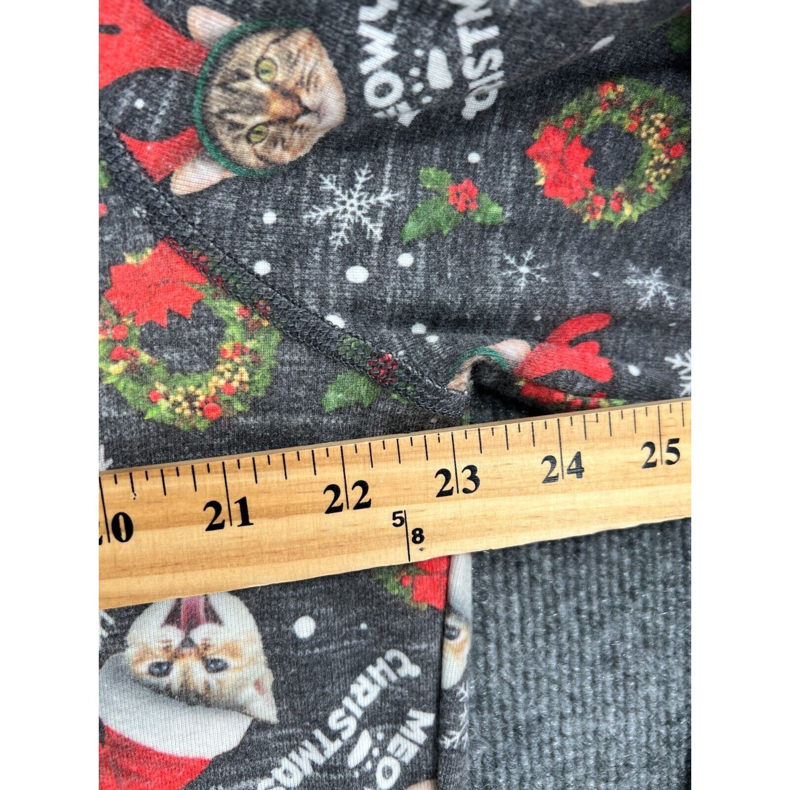 Fruit Of The Loom Fruit of the Loom Union Suit Christmas Cat Pajamas Womens 2X Size ONE SIZE - 9 Thumbnail