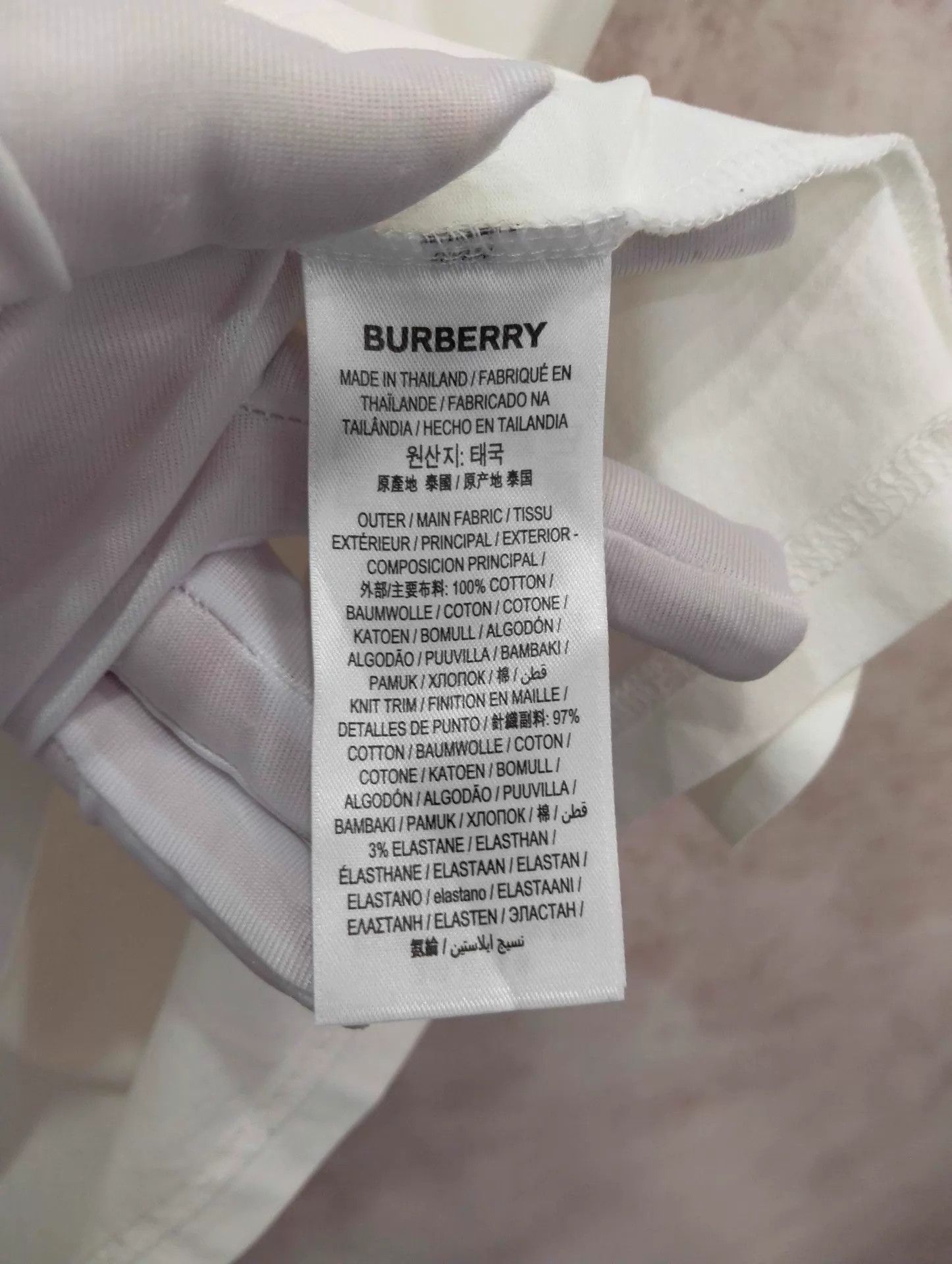 Burberry Burberry Logo Letter Short Sleeve Tee L Size US L / EU 52-54 / 3 - 6 Thumbnail