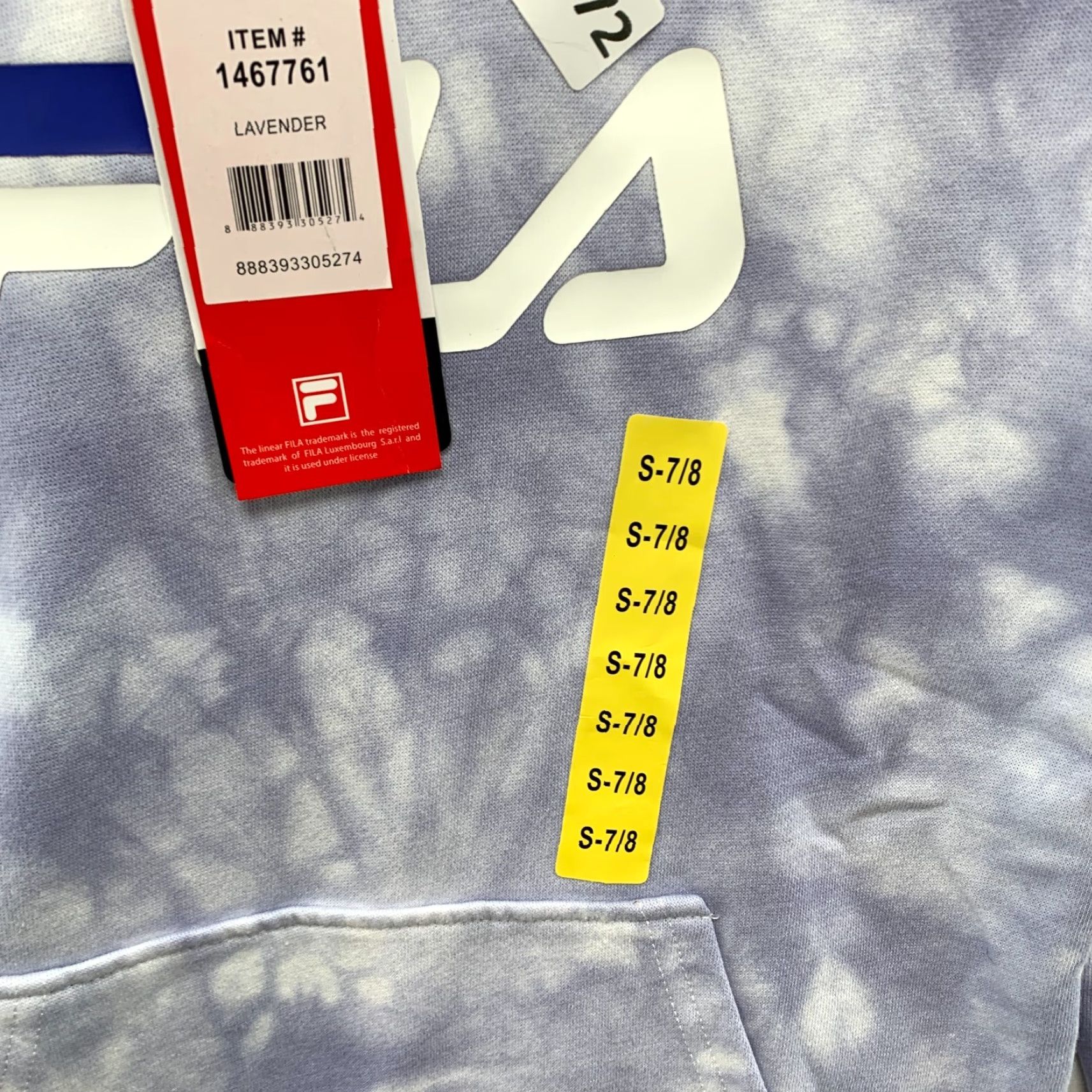 Fila FILA Hoodie Women Small Purple Acid Wash Pullover Womens Size S / US 4 / IT 40 - 7 Thumbnail