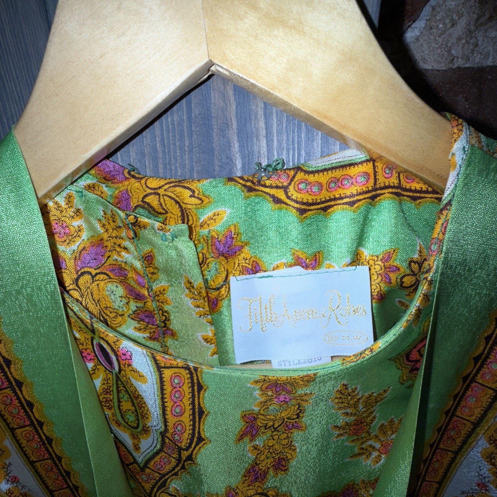 Saks Fifth Avenue Vintage 1960’s Fifth Avenue Robes By M.W. -Green Long Robe Size S / US 4 / IT 40 - 4 Thumbnail