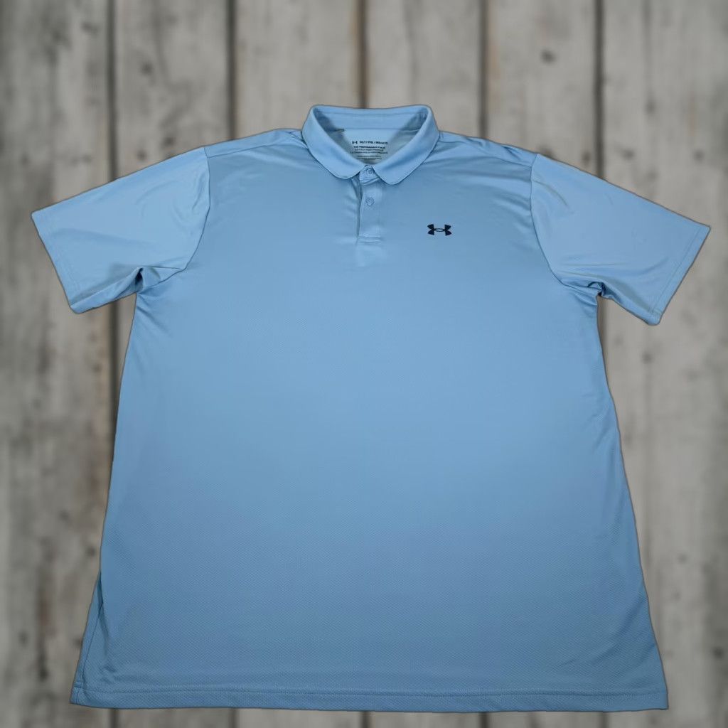 Under Armour Under Armour Polo Shirt Mens 3XL Blue Performance Golf Stretch Athletic Basic Shirt Size US XXL / EU 58 / 5 - 1 Thumbnail