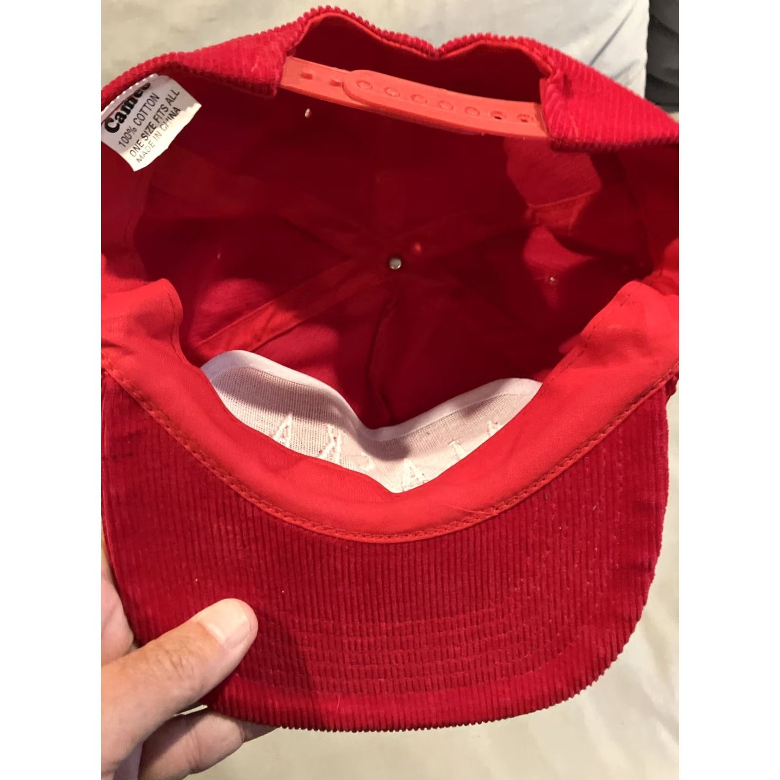 Roper VINTAGE Cameo Princess Cruises Alaska Corduroy Rope Trucker SNAPBACK Hat SNAPBACK Red Adjustment Adjustable Hat Womens Mens Size ONE SIZE - 5 Thumbnail