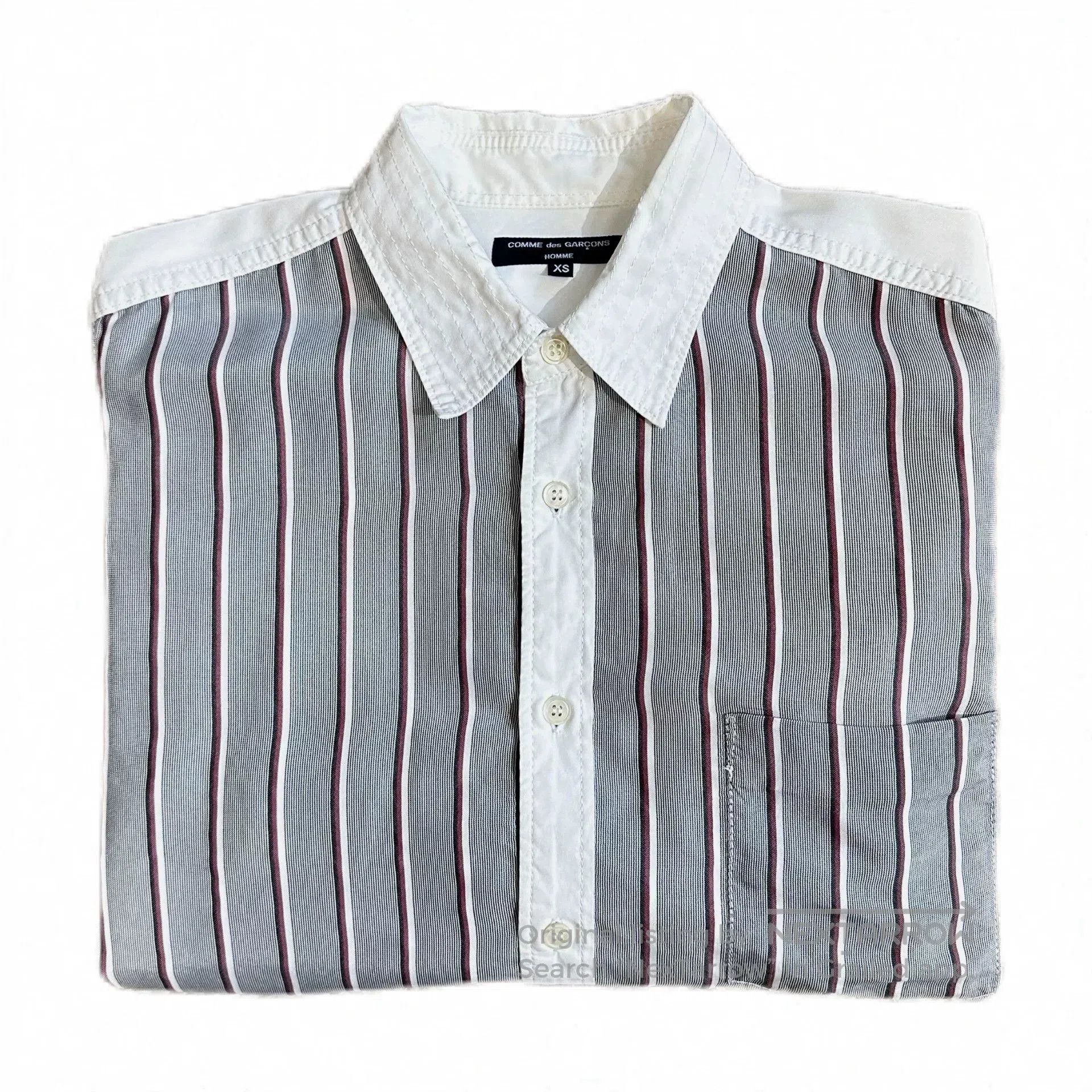 Comme des Garcons Comme Des Garçons Striped Patchwork Shirt. Size US XS / EU 42 / 0 - 2 Thumbnail