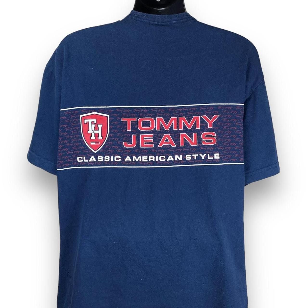 Tommy Hilfiger × Tommy Jeans × Vintage Vintage Tommy Hilfiger Jeans Classic Essential Tee Tshirt Size US L / EU 52-54 / 3 - 1 Thumbnail