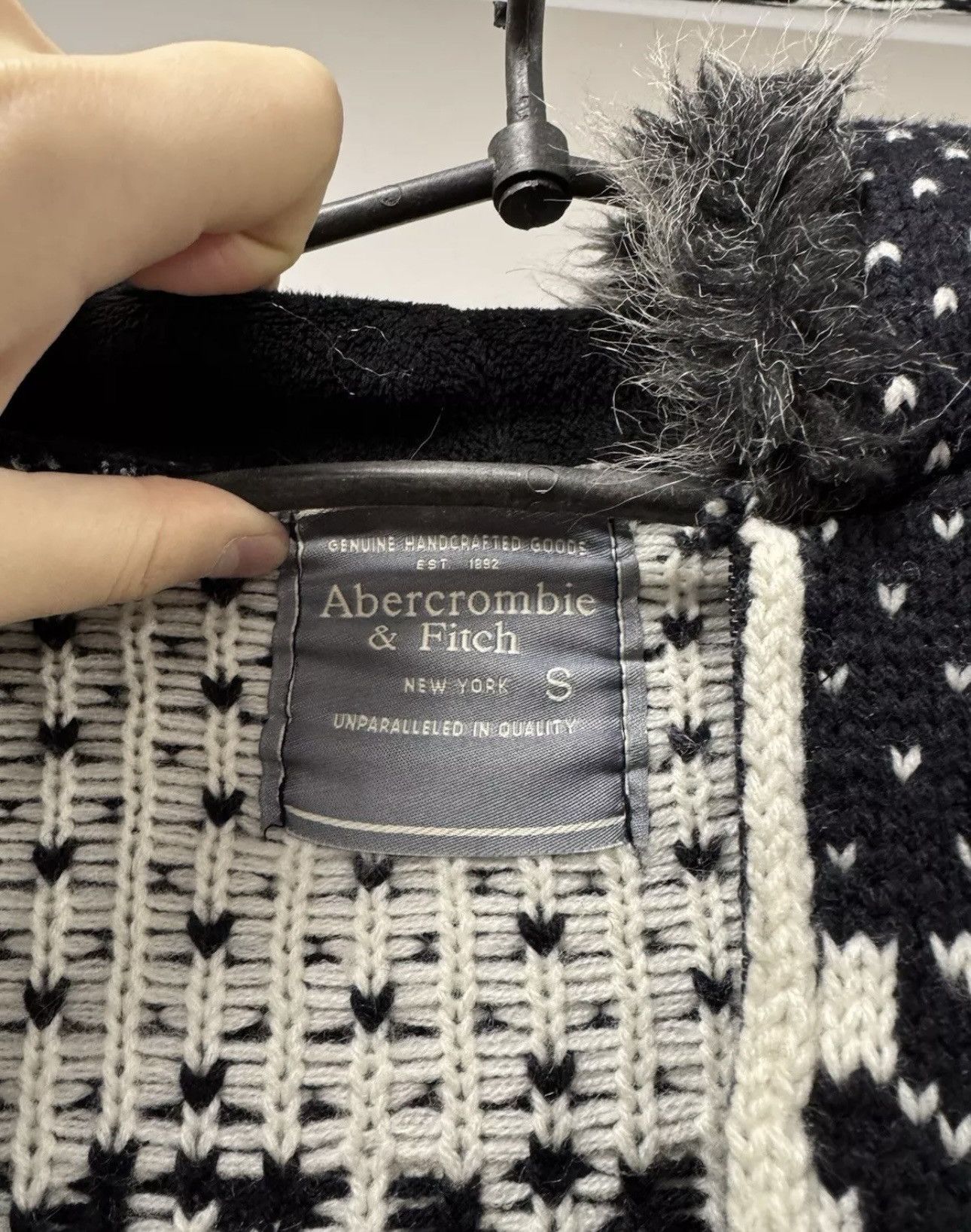 Abercrombie & Fitch × Hysteric Glamour × If Six Was Nine Vintage Abercrombie & Fitch Zip Hoodie Y2K Style Fur Genuine Size US S / EU 44-46 / 1 - 6 Thumbnail