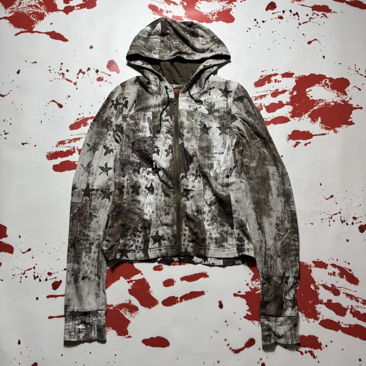 plein sud vintage plain sud zip hoodie full print archive avantgarde Size M / US 6-8 / IT 42-44 - 1 Thumbnail