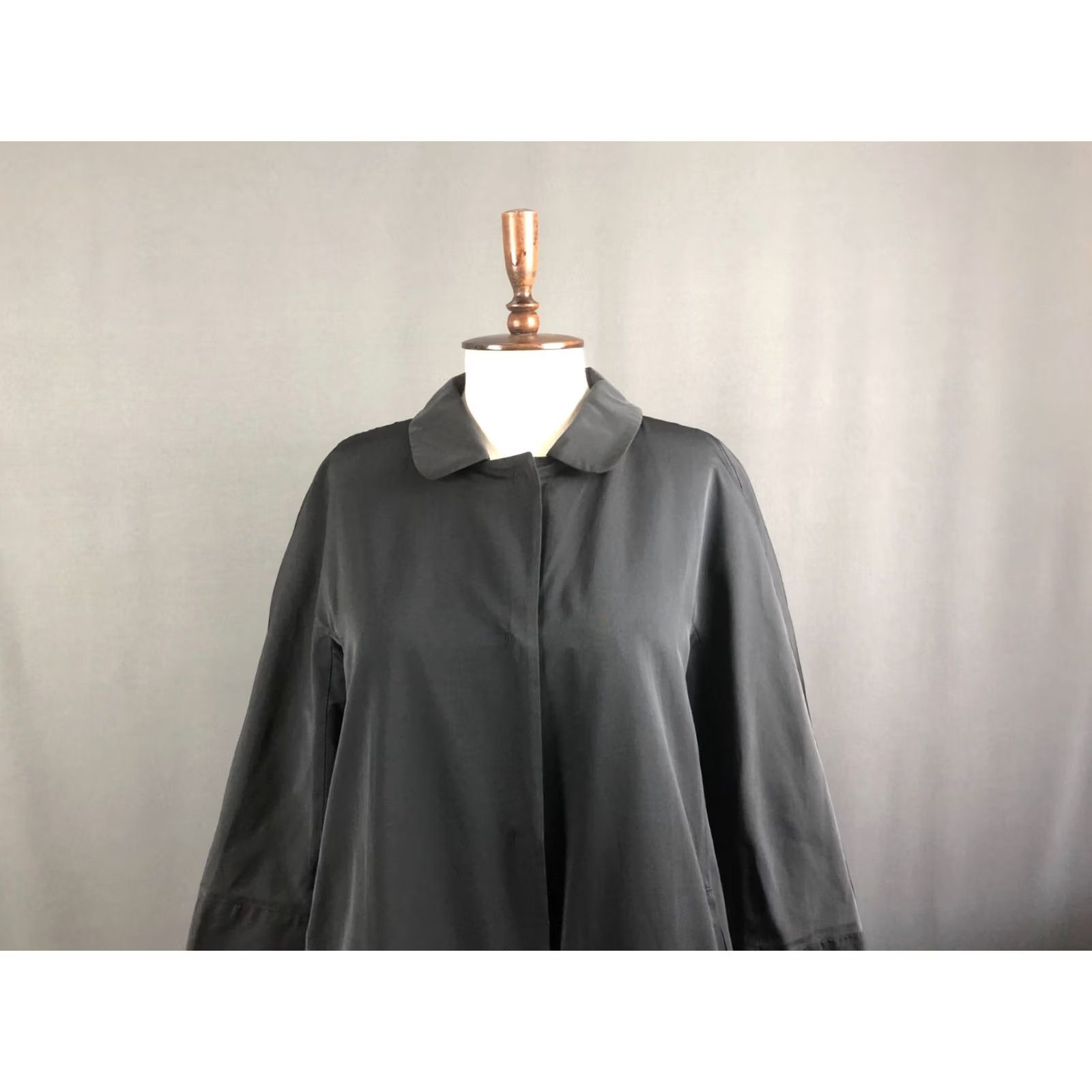 Max Mara 'S Max Mara Trench Coat Size 14 Black Snap Down Polyester Women Size XL / US 12-14 / IT 48-50 - 4 Thumbnail