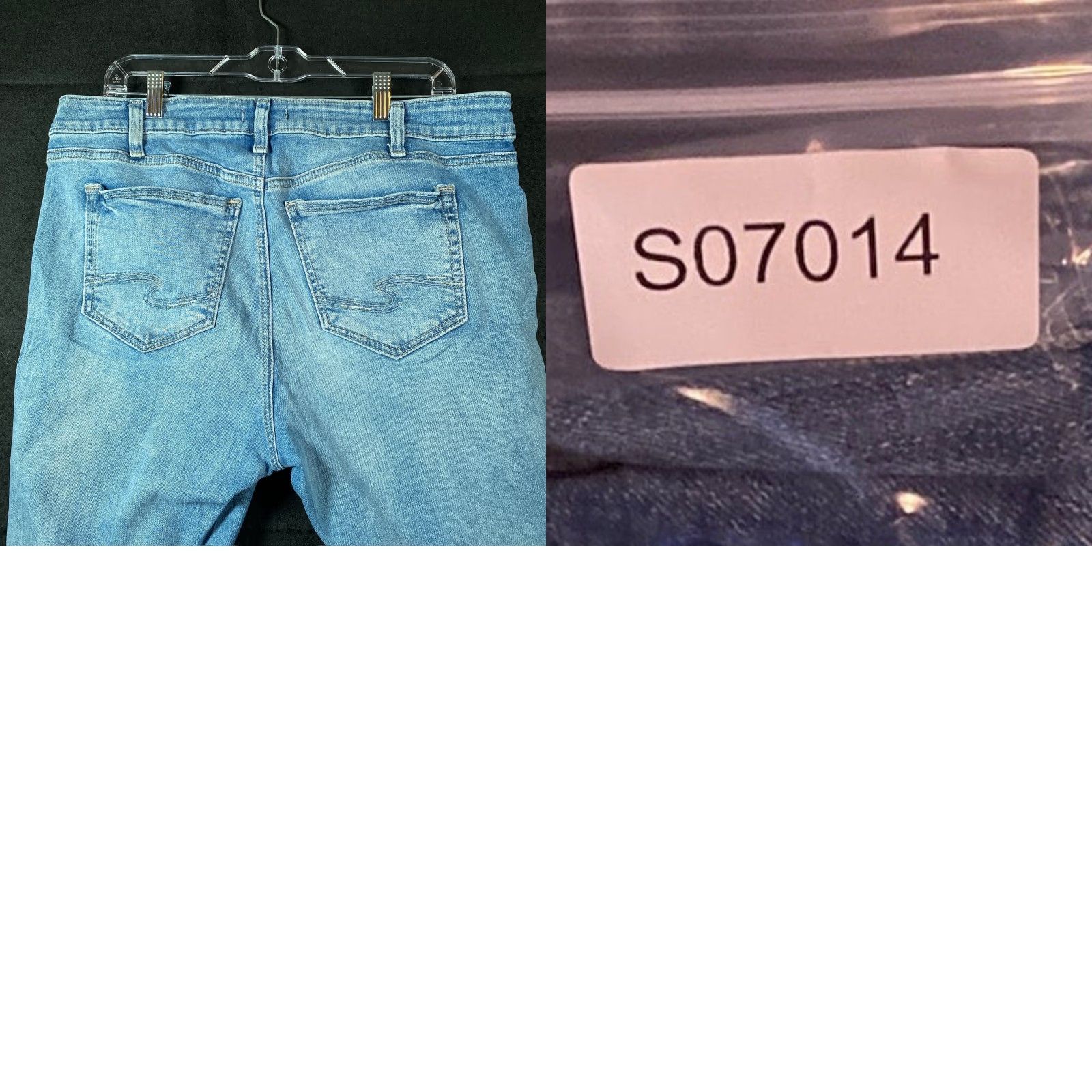 Silver Jeans Co. Silver Jeans Co. Elyse Straight Crop Distress Jeans Women's Blue Stretch 36x29 Regular Mid Rise 5-Pocket Denim Size 25" / US 0 / IT 36 - 9 Thumbnail