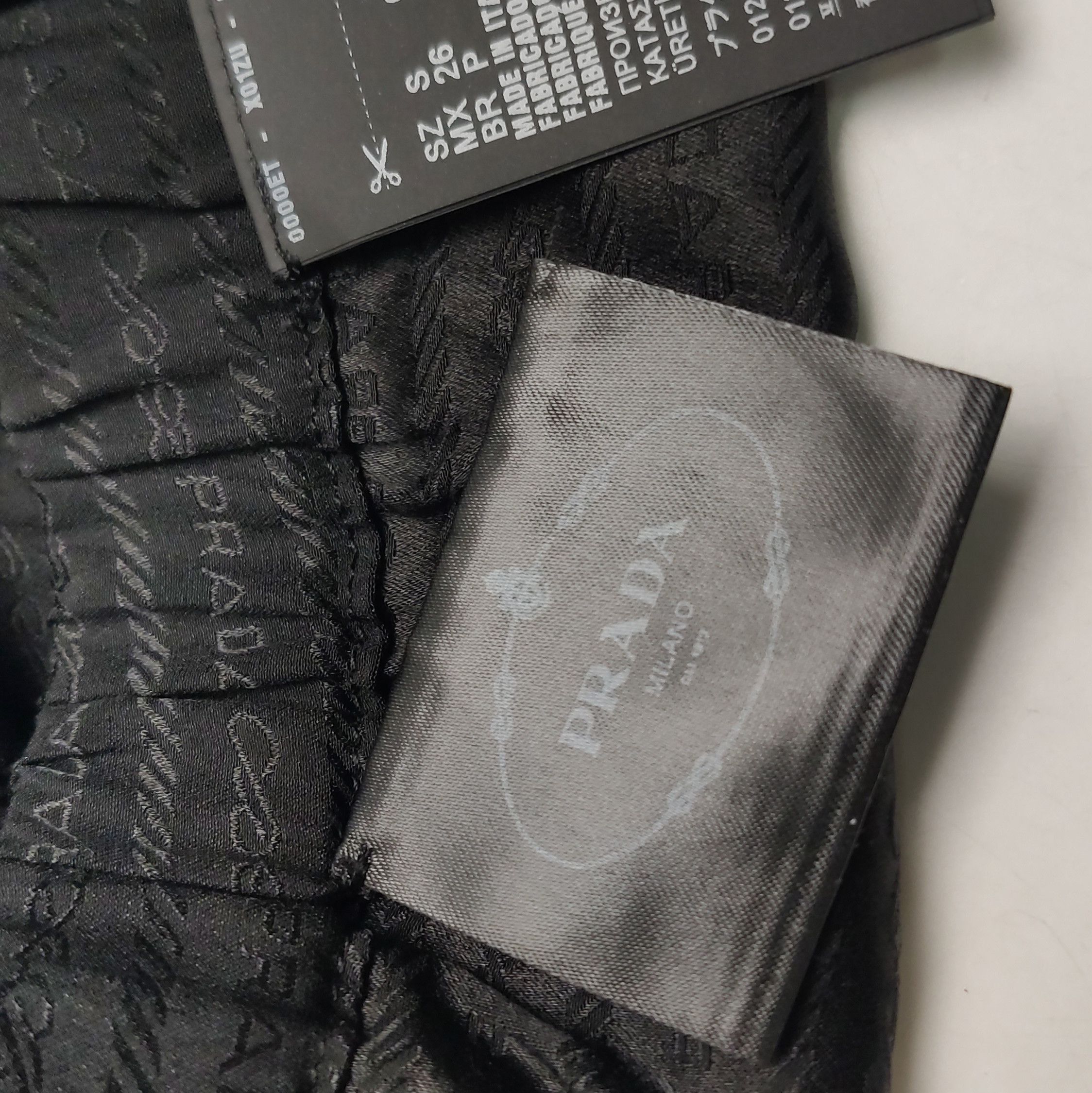 Prada Prada Black Silk Letter Print Long Sleeve Set . Size S / US 4 / IT 40 - 8 Thumbnail